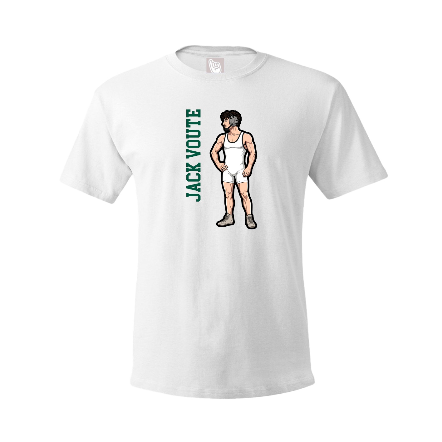 Youth Tee — Name Vertical in White