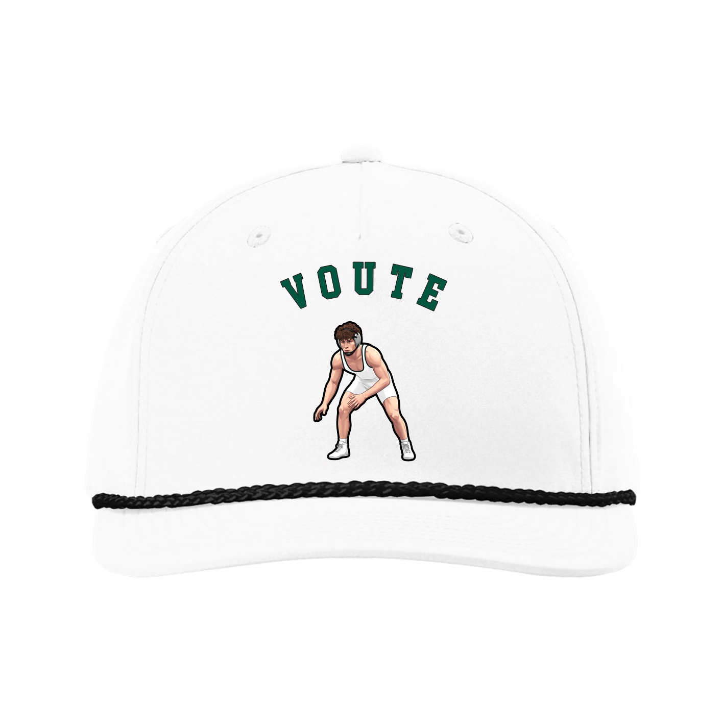 Five-Panel Classic Rope Cap — Shirsey Arch in White