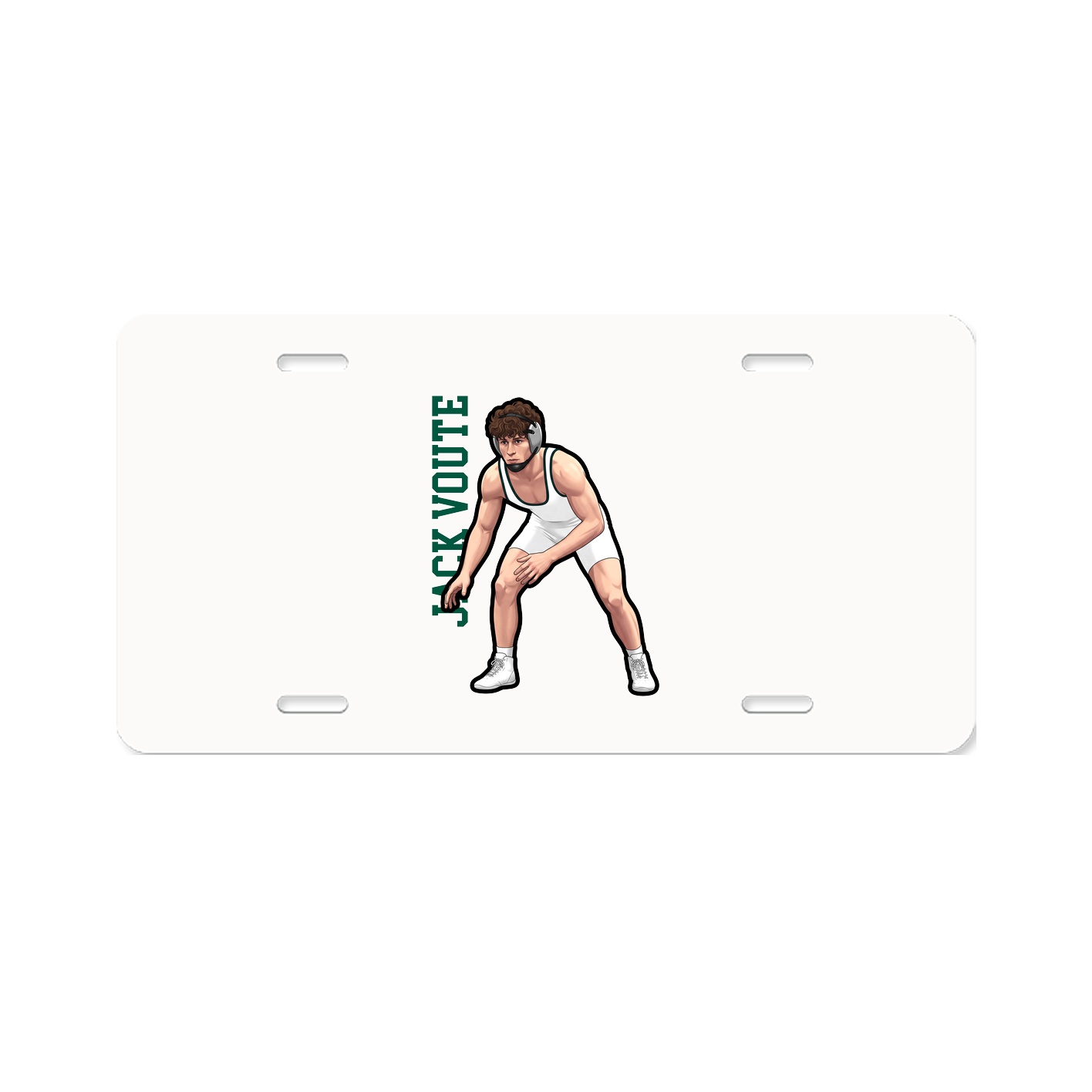 License Plate — Name Vertical in Classic