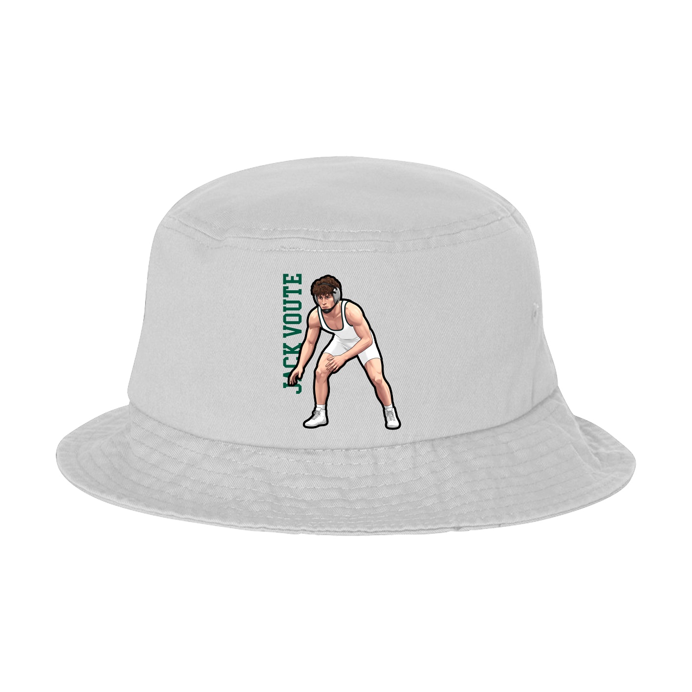 Bucket Cap — Name Vertical in White