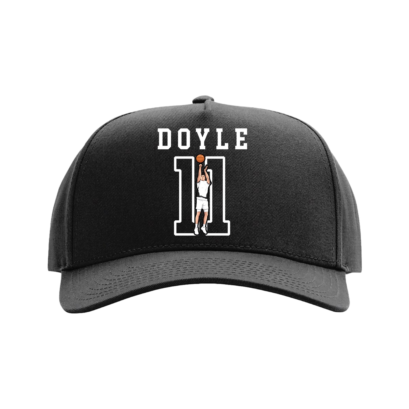 Full Fabric Five-Panel Champ Cap — Shirsey in Black