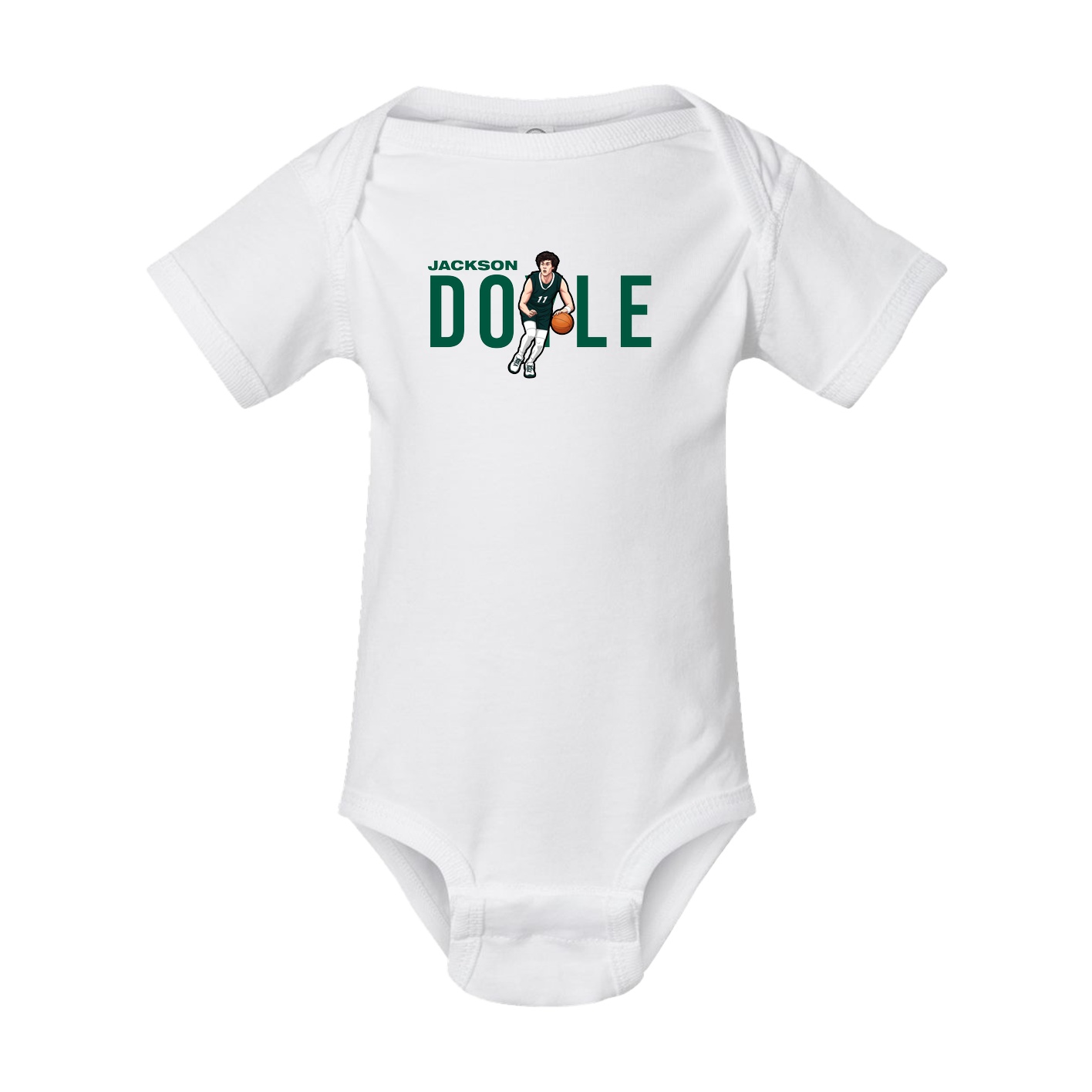 Baby Onesie — Player Name in White