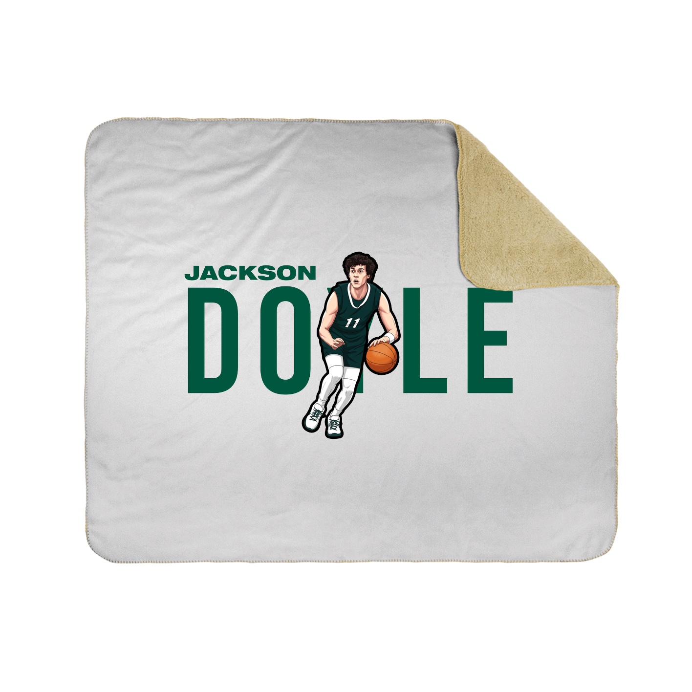 Throw Blanket — Player Name in White