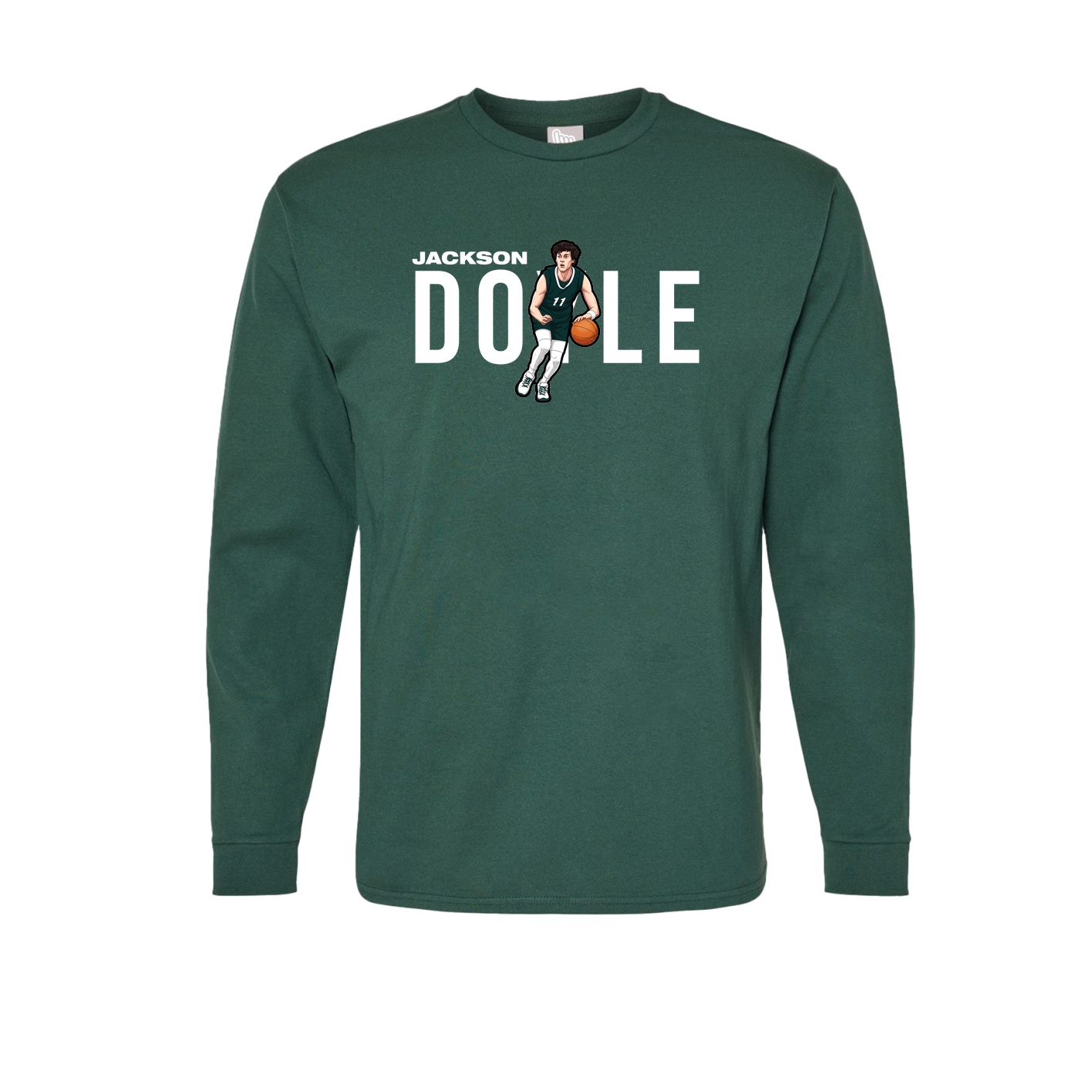 Long Sleeve Tee — Player Name in Green