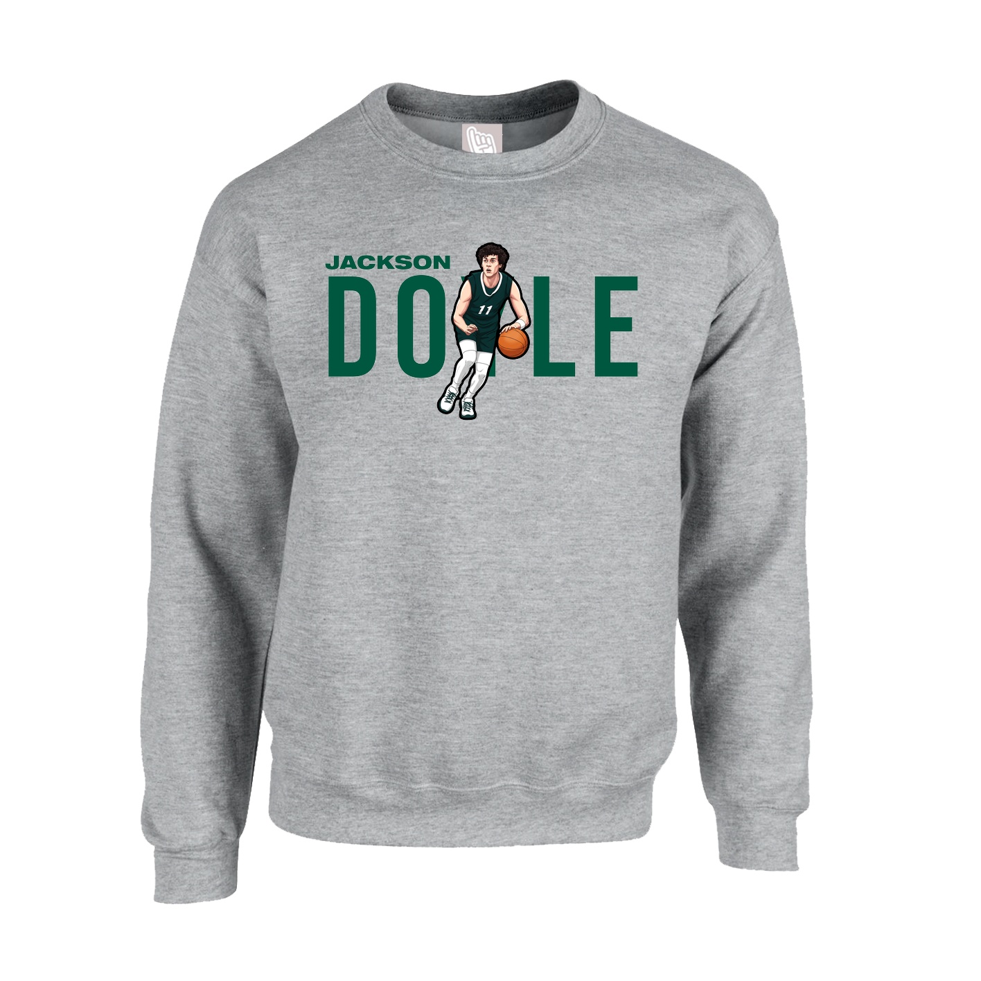 Fleece Crew — Player Name in Grey