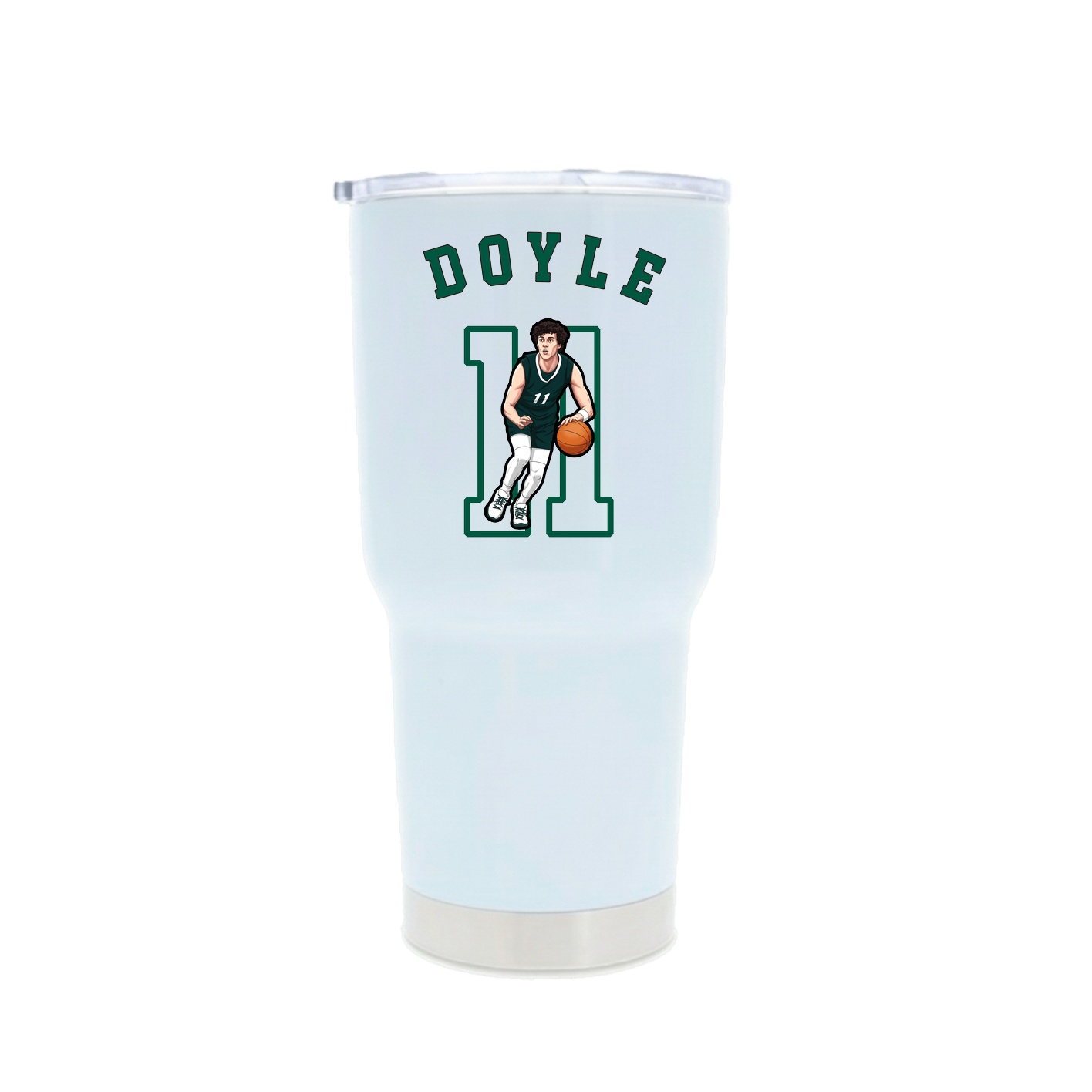 30oz Stainless Steel Tumbler — Shirsey Arch in White