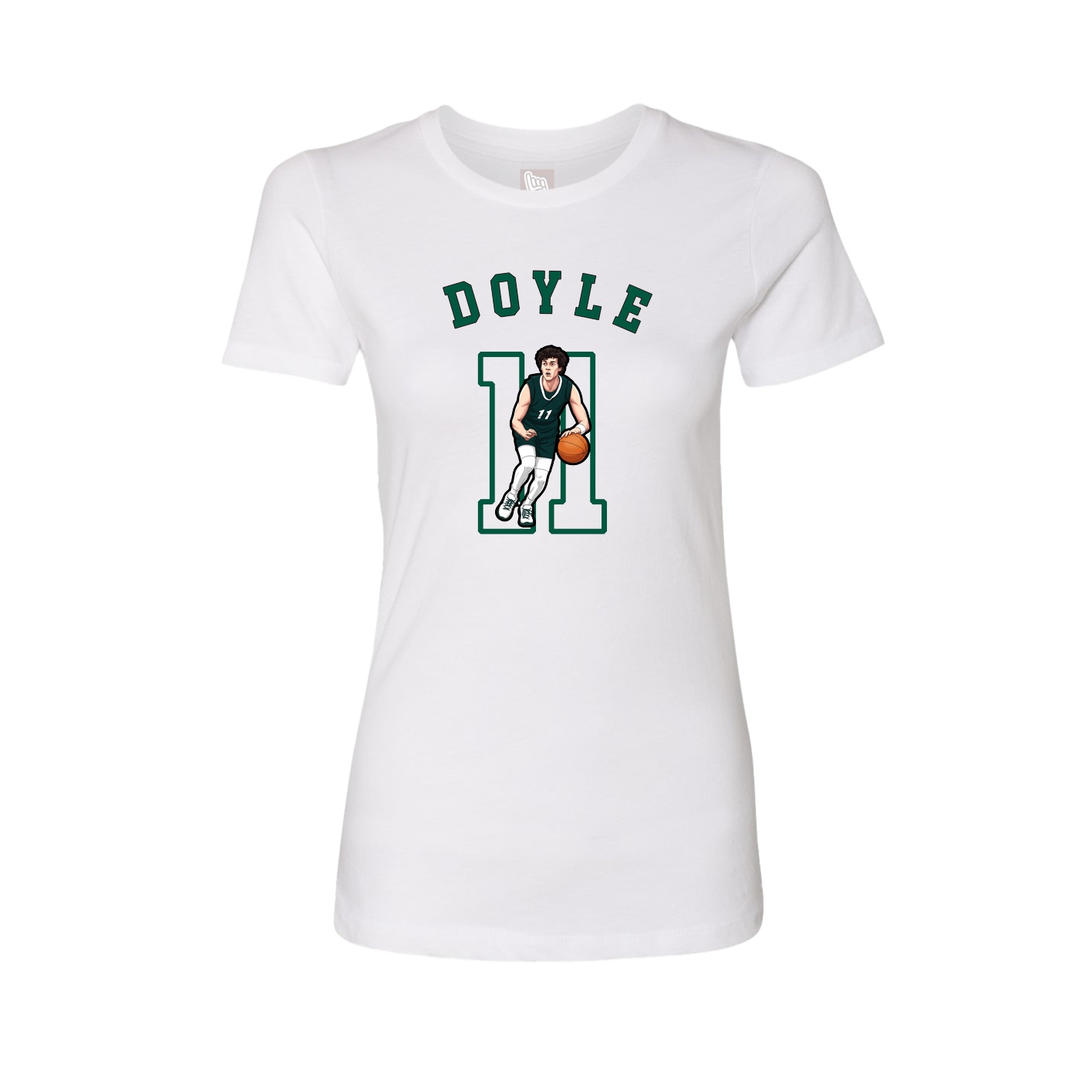Fitted Women's Tee — Shirsey Arch in White
