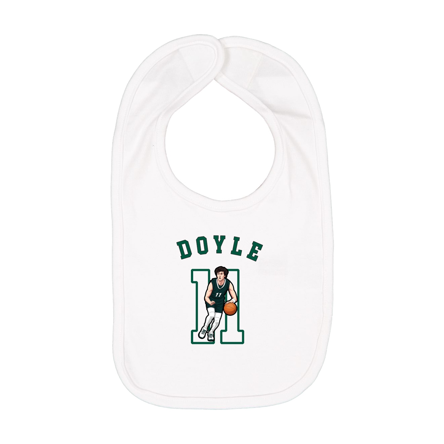Infant Bib — Shirsey Arch in White