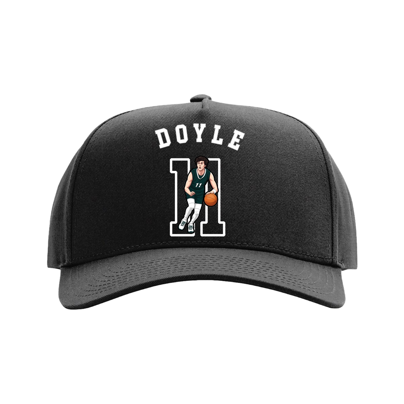 Full Fabric Five-Panel Champ Cap — Shirsey Arch in Black