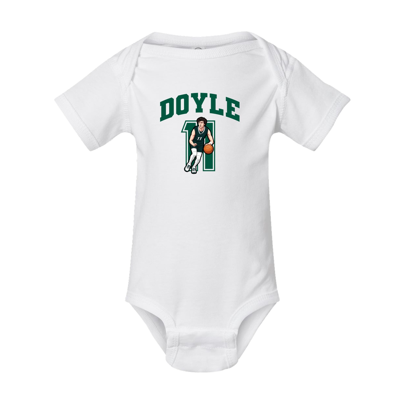 Baby Onesie — Number in White