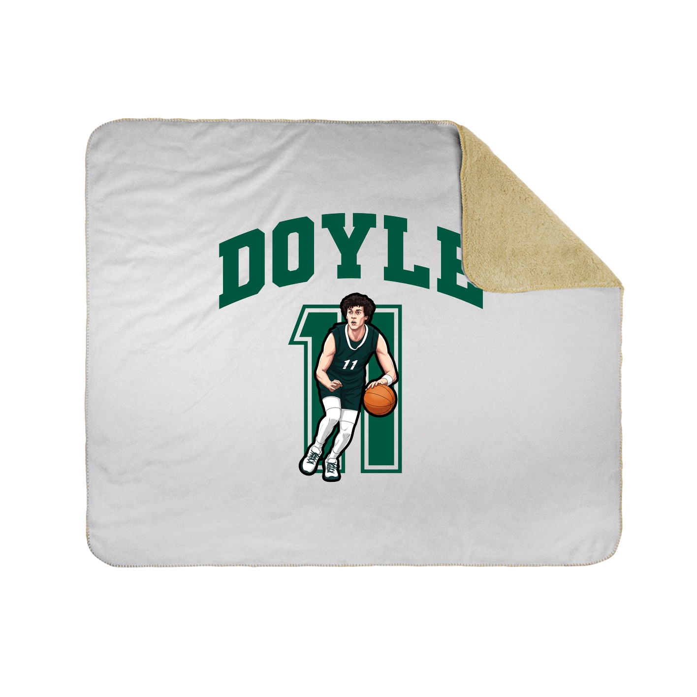 Throw Blanket — Number in White