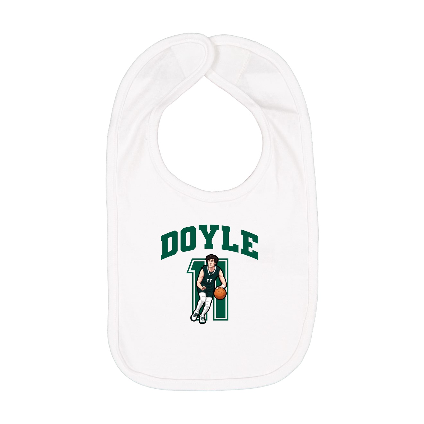 Infant Bib — Number in White