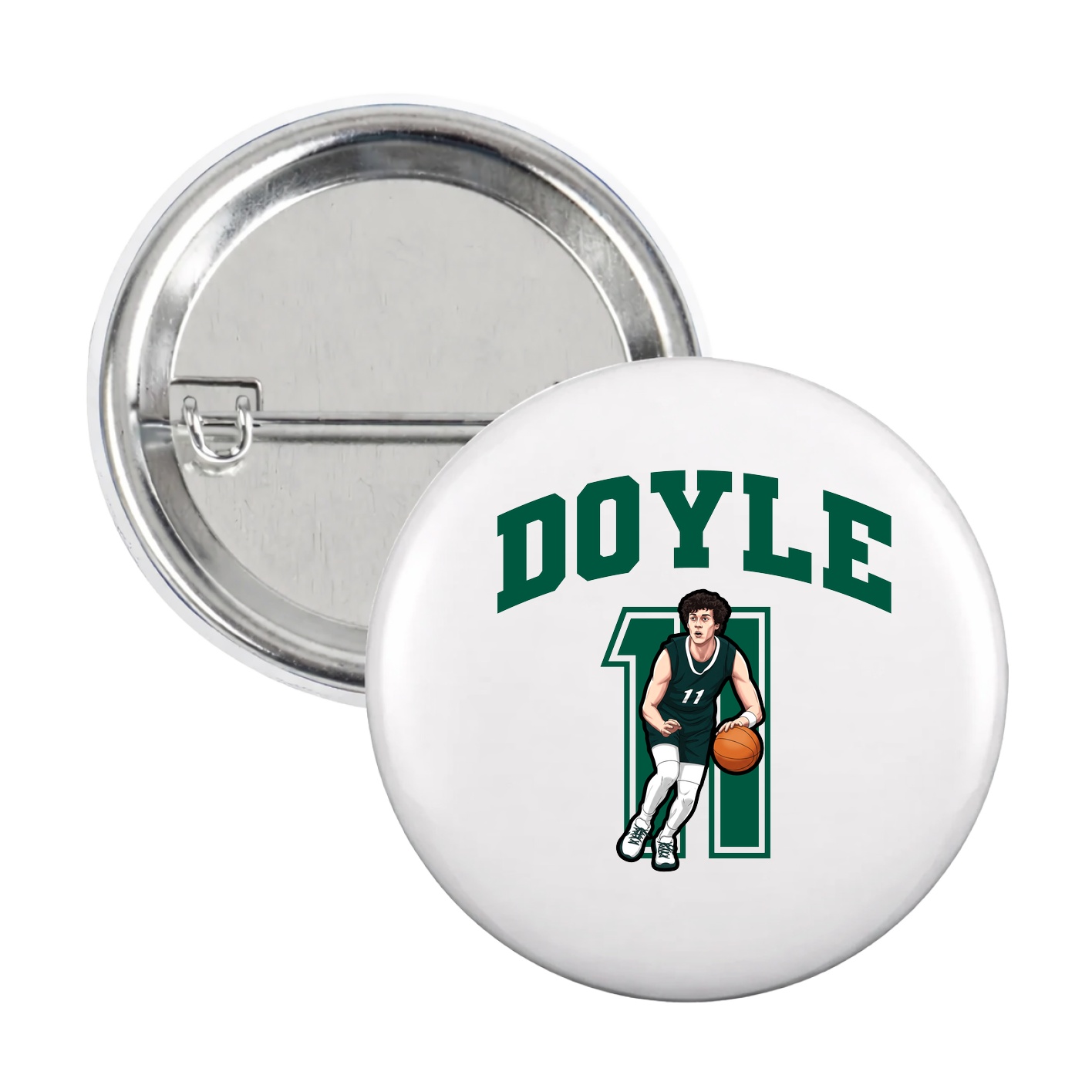 Game Day Button — Number in White