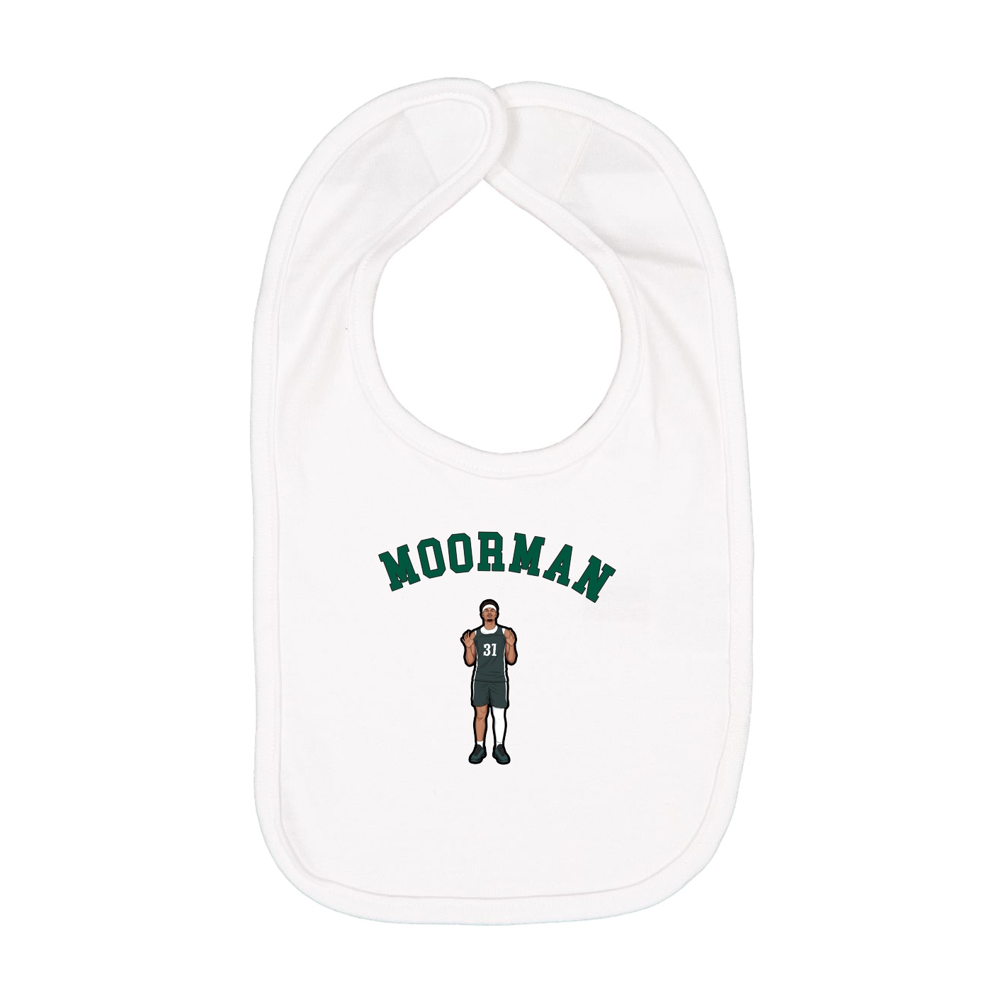 Infant Bib — Shirsey Arch in White