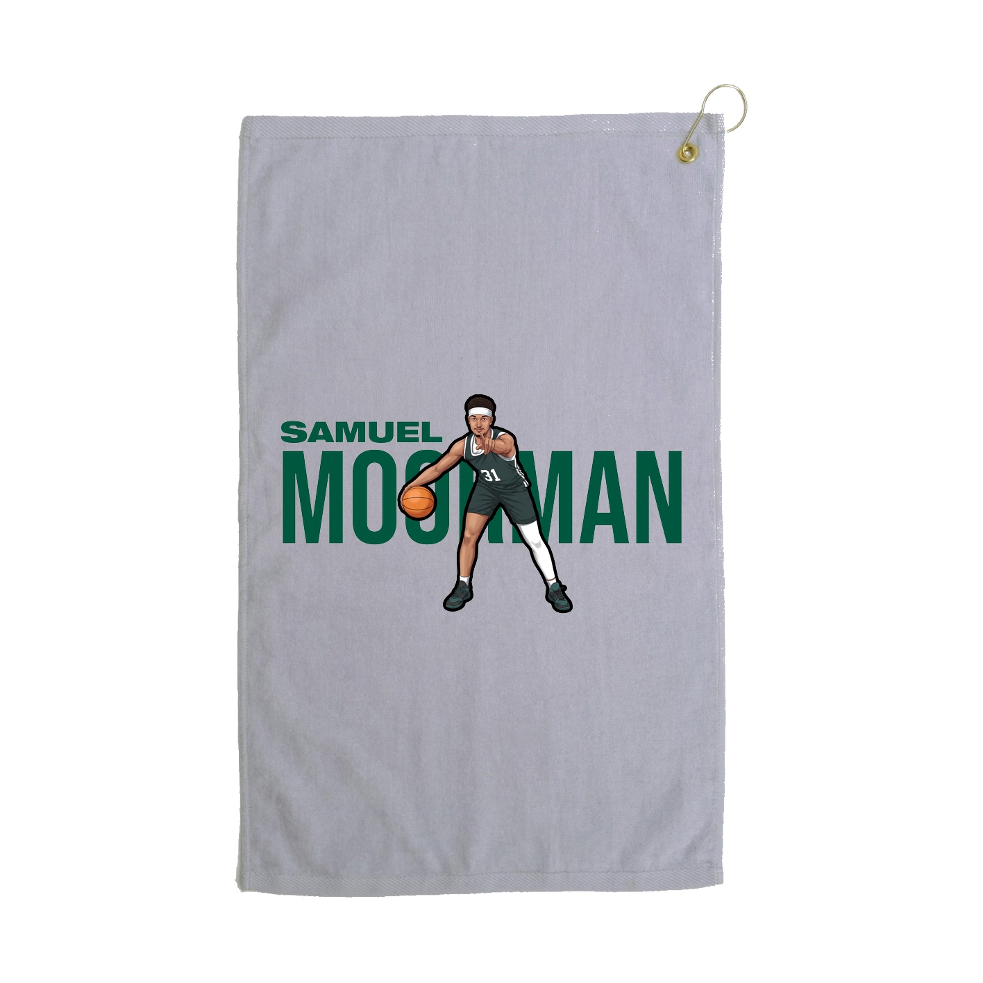 Golf Towel — Player Name in Grey