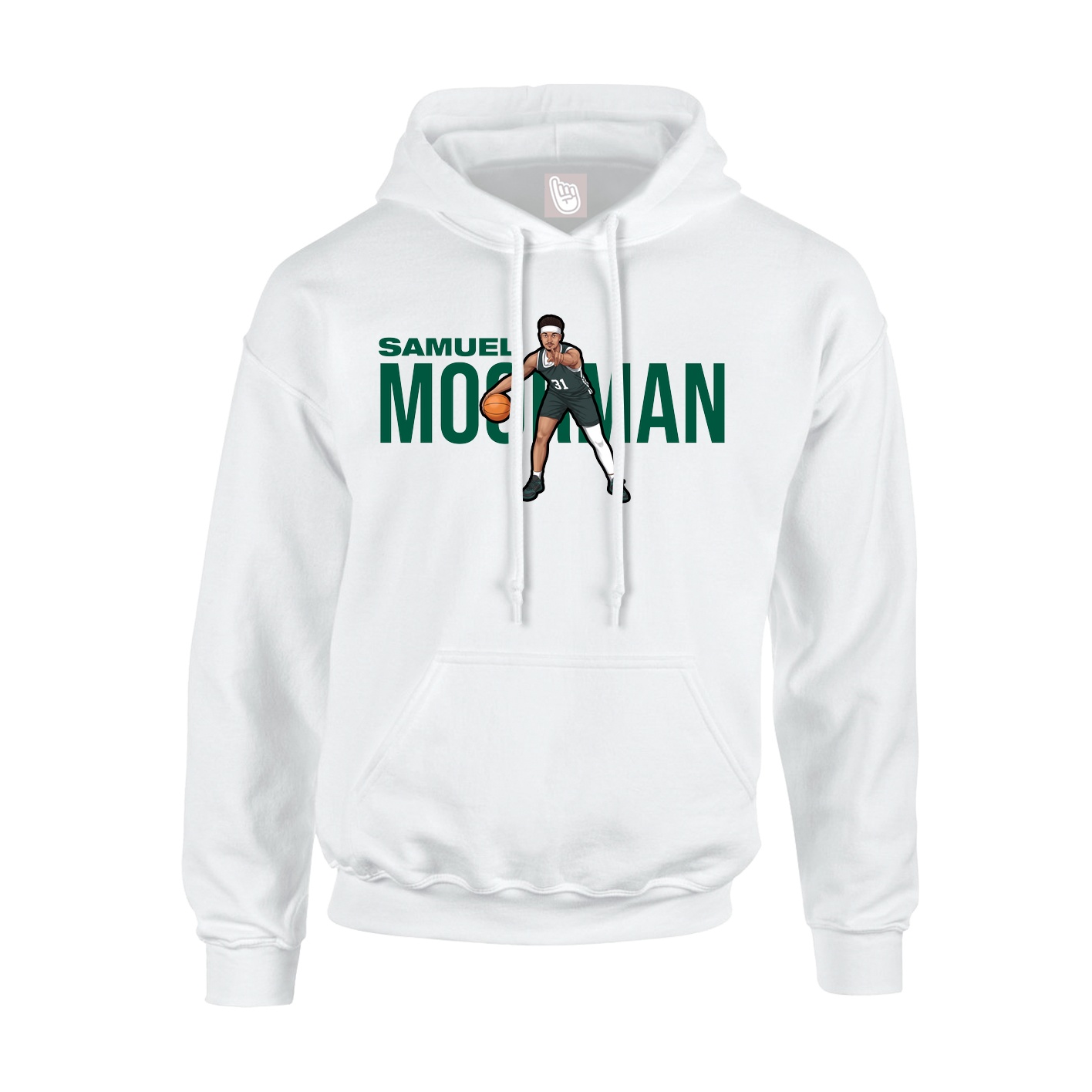 Youth Hoodie — Player Name in White