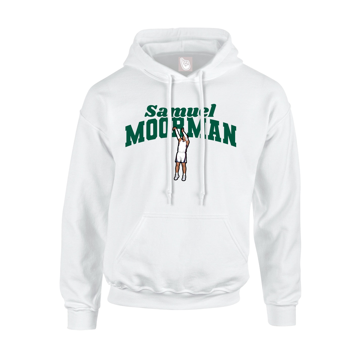 Youth Hoodie — Signature Arch in White
