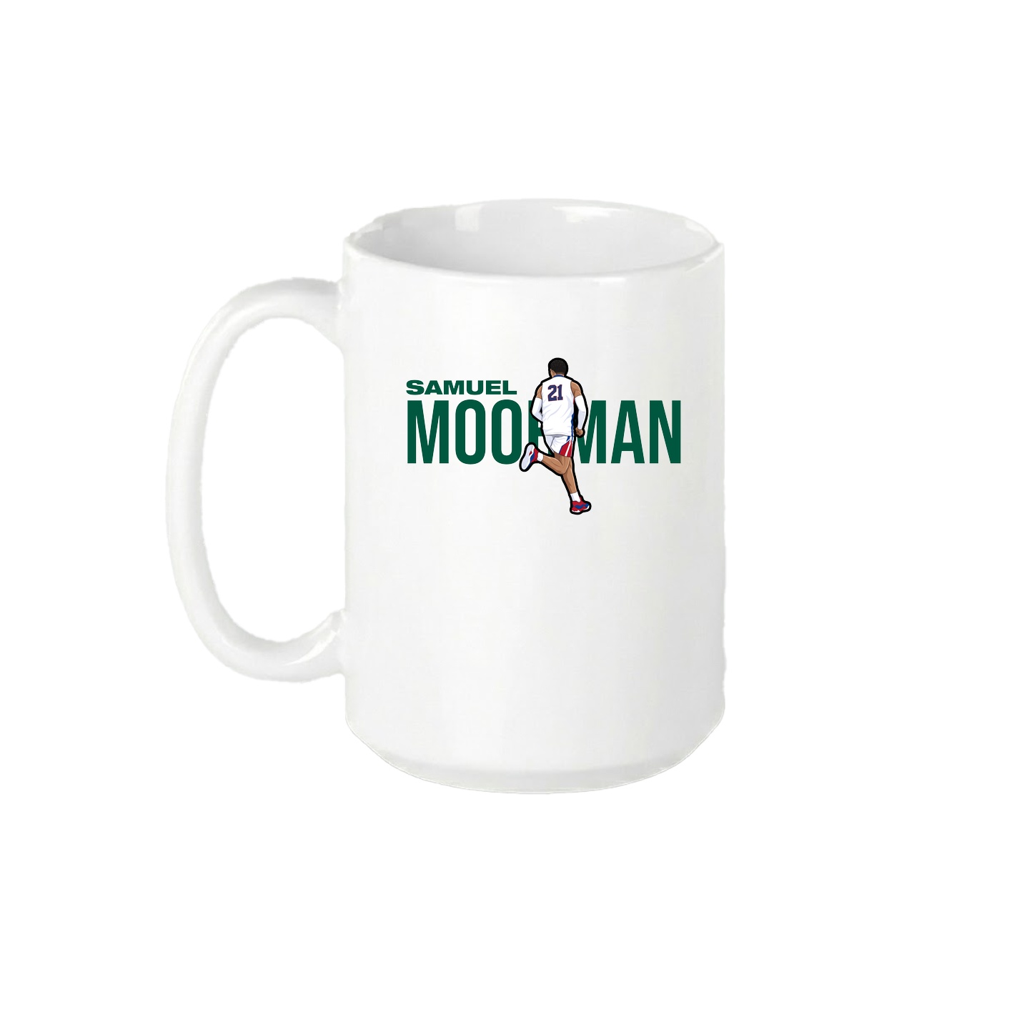 15oz Coffee Mug — Player Name in White