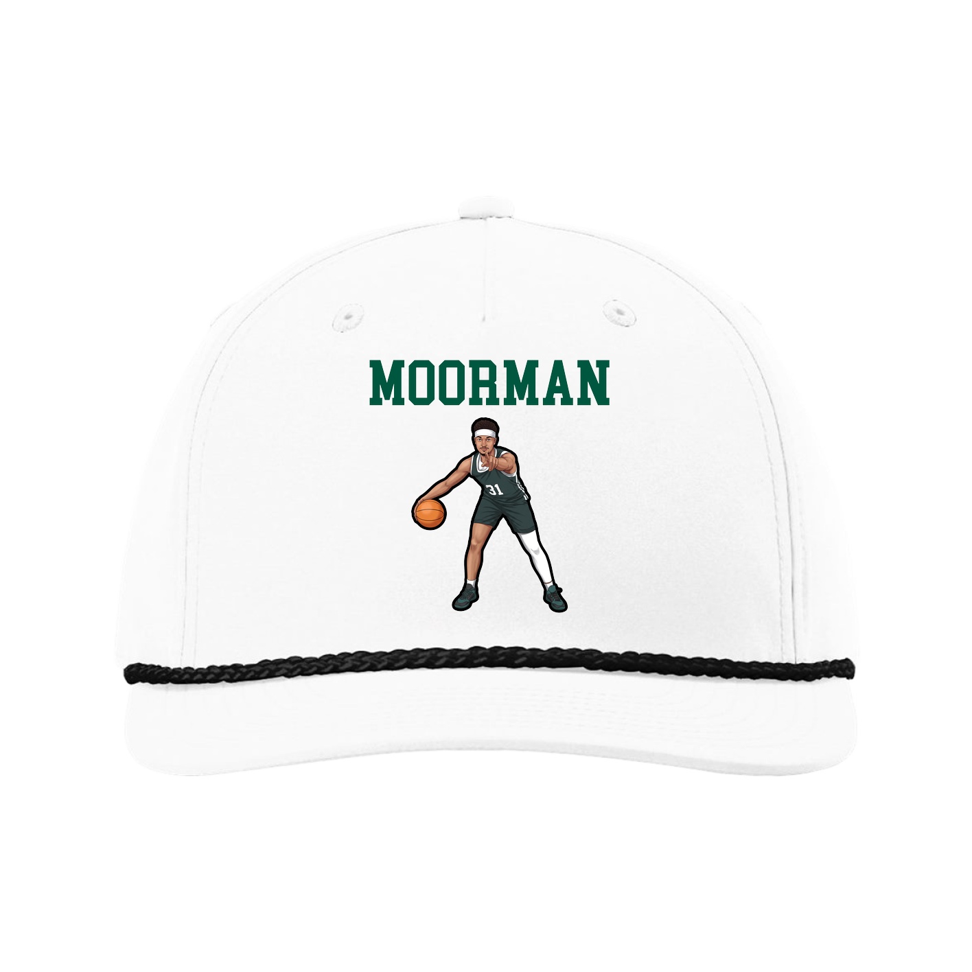Five-Panel Classic Rope Cap — Shirsey in White