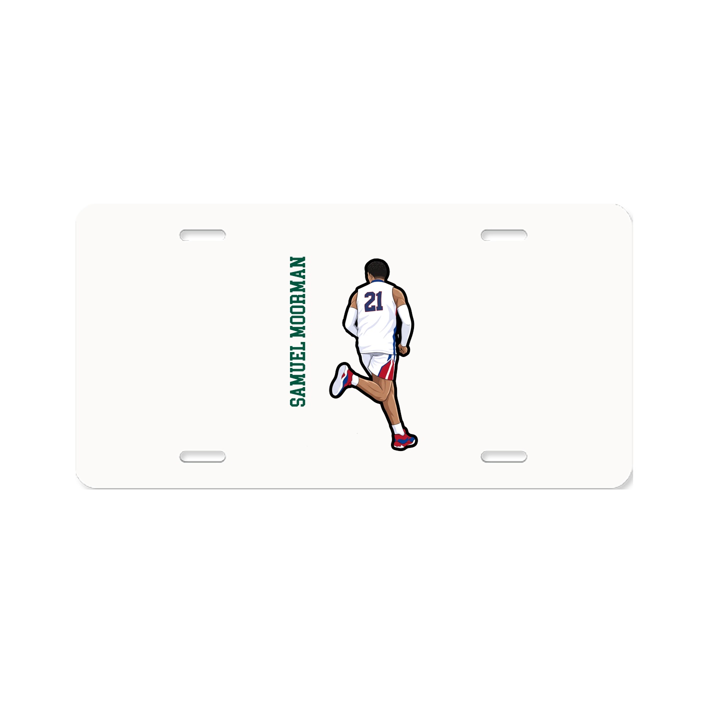 License Plate — Name Vertical in Classic
