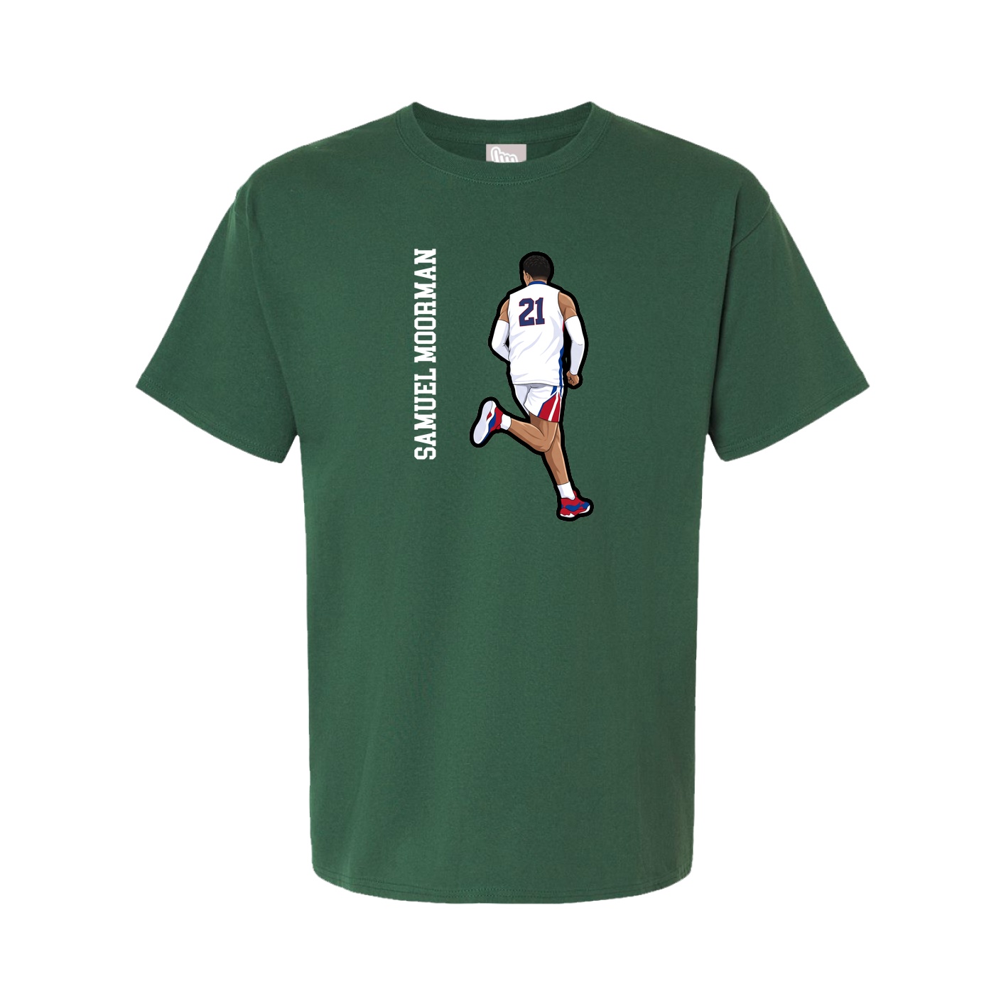 Youth Tee — Name Vertical in Green
