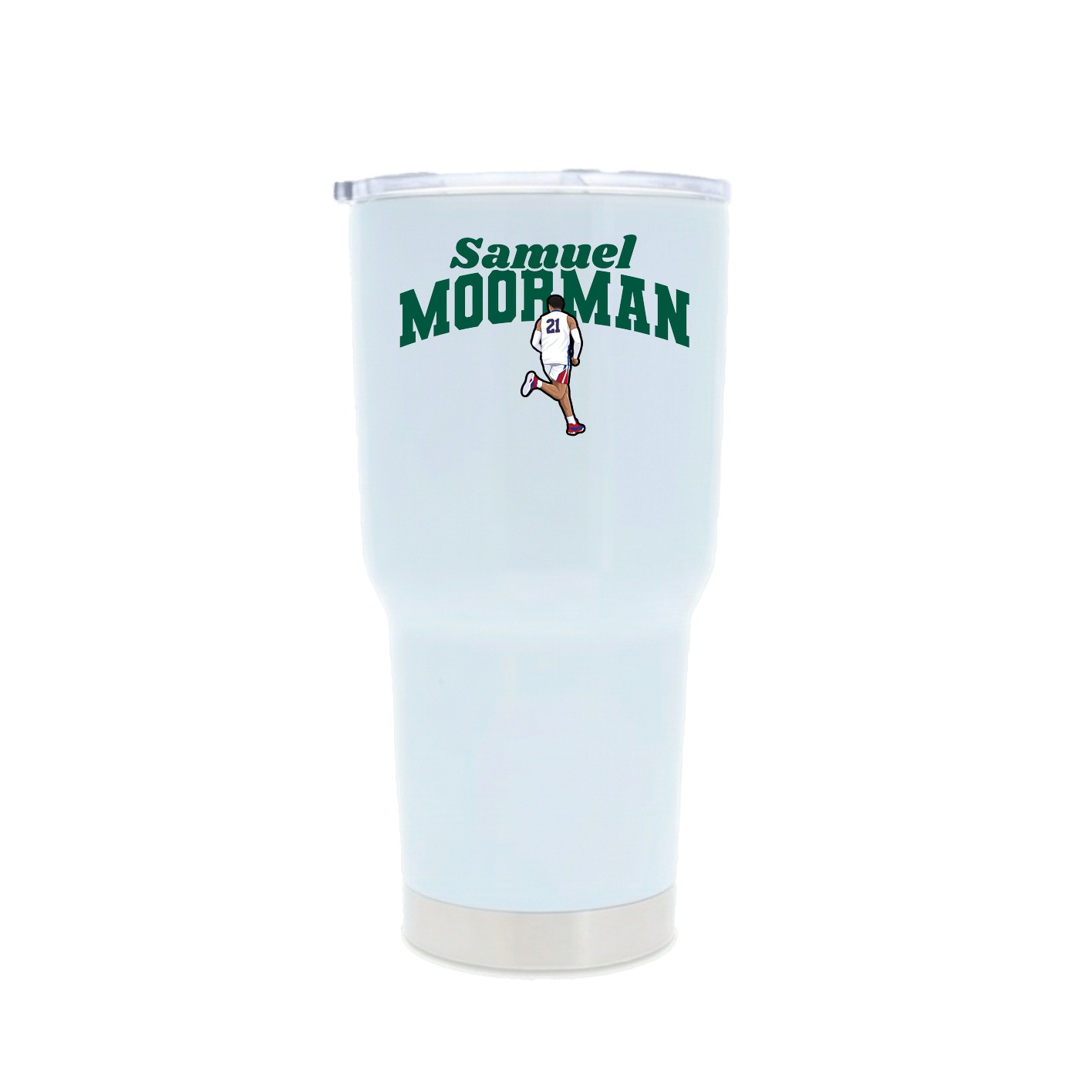 30oz Stainless Steel Tumbler — Signature Arch in White