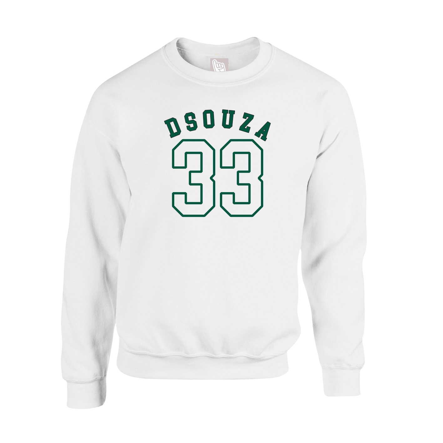 Fleece Crew — Shirsey Arch in White