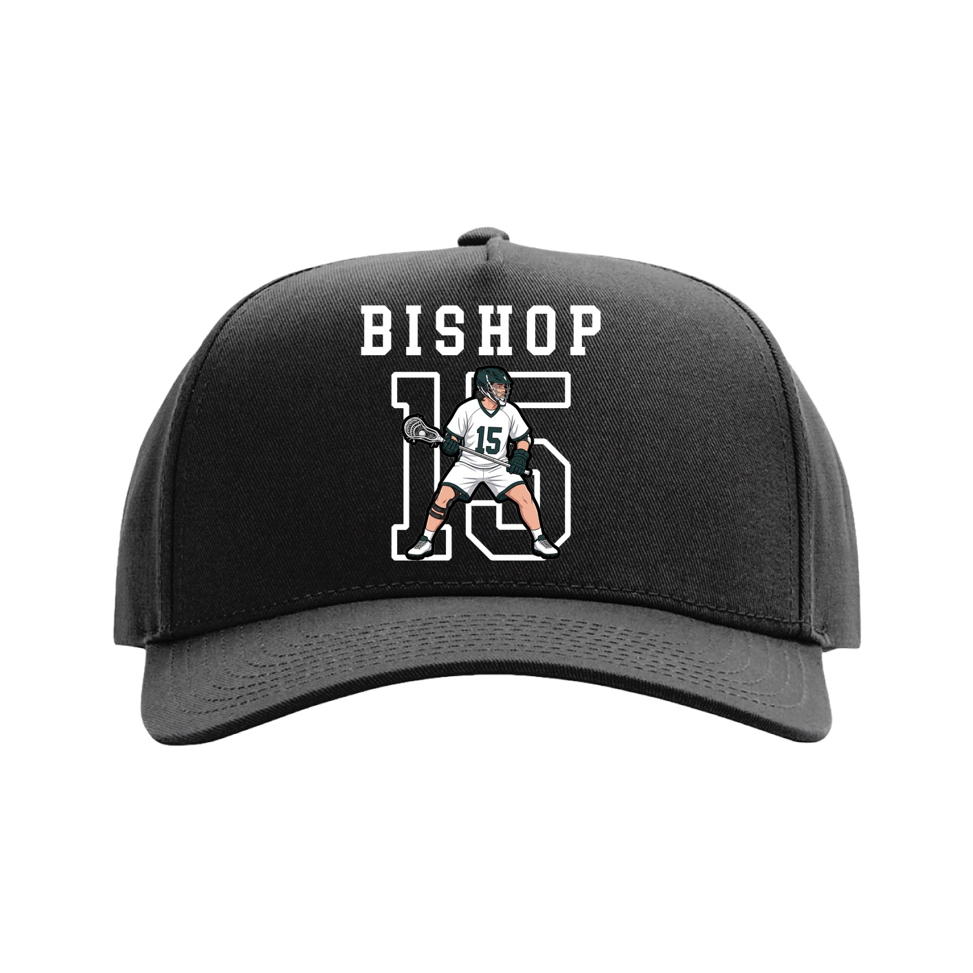 Full Fabric Five-Panel Champ Cap — Shirsey in Black