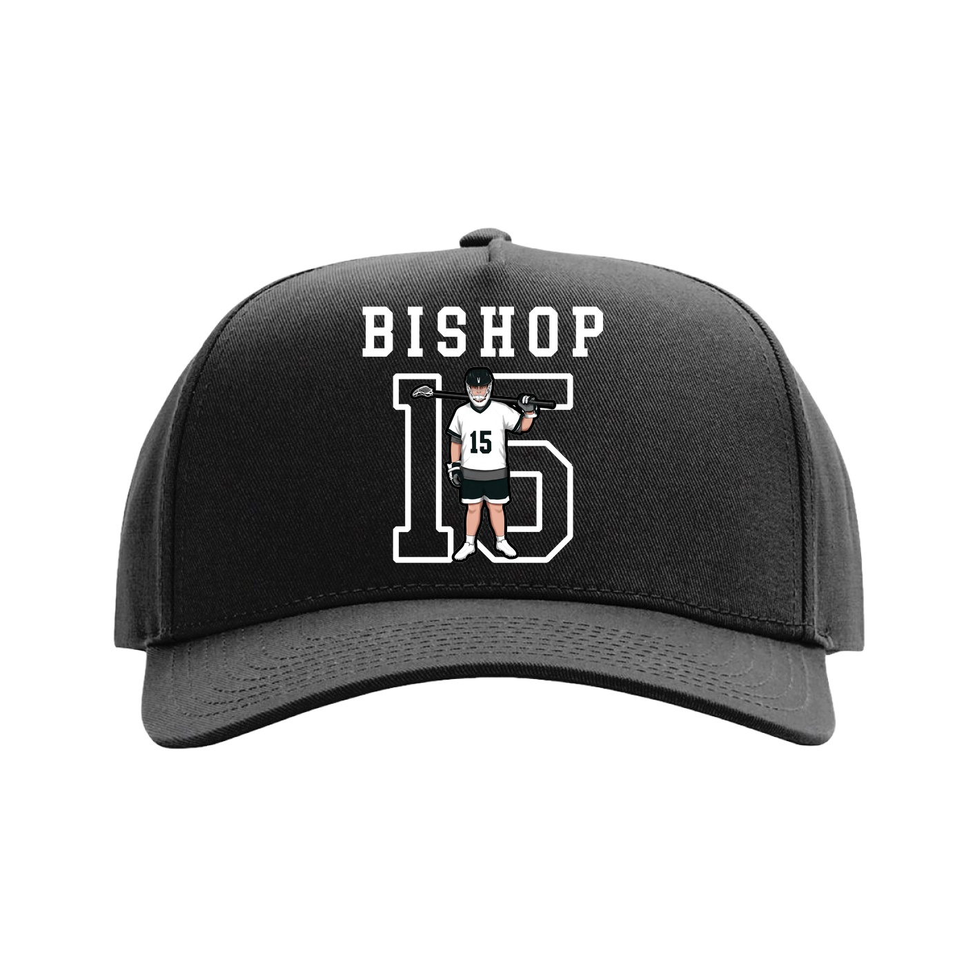 Full Fabric Five-Panel Champ Cap — Shirsey in Black