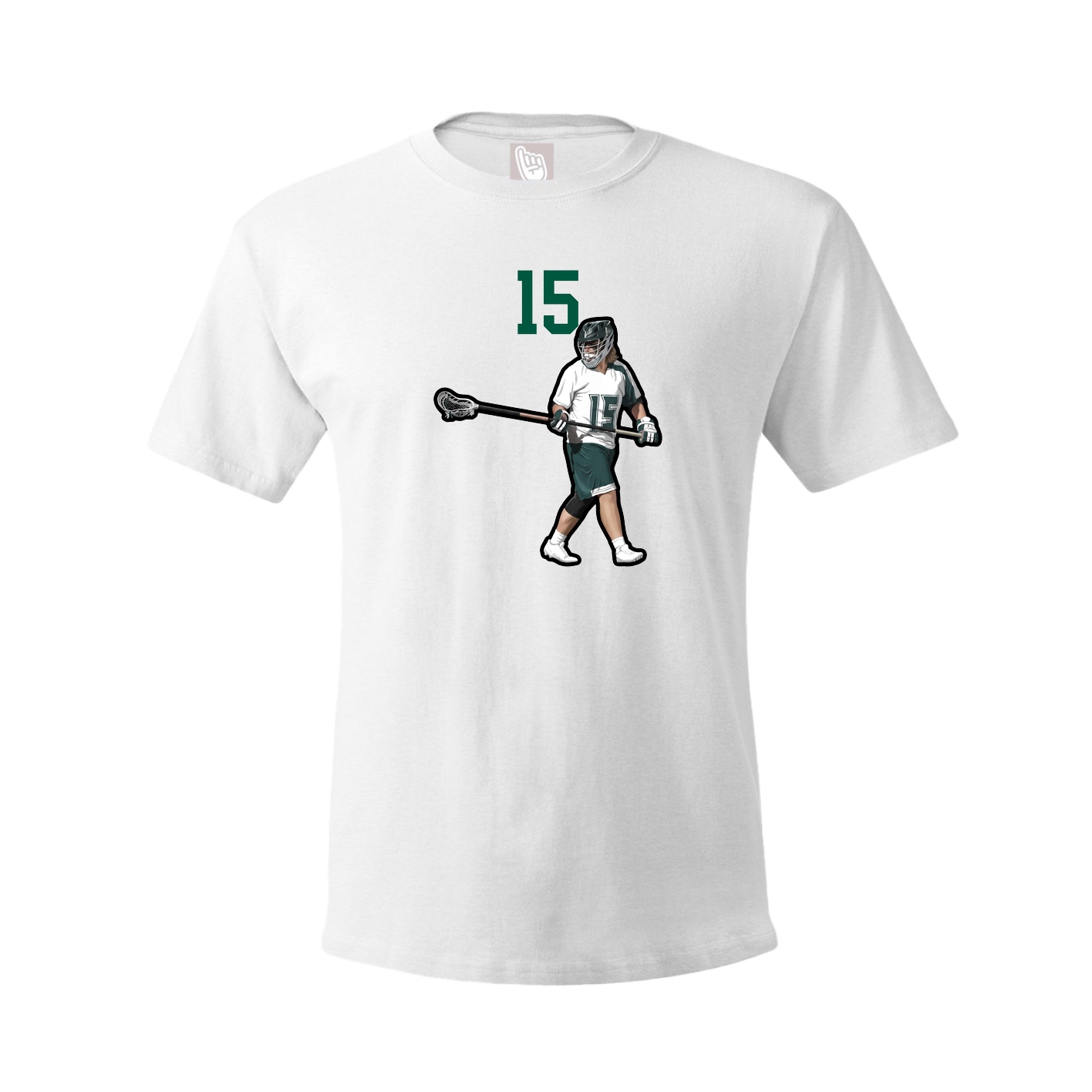 Youth Tee — Number Top in White