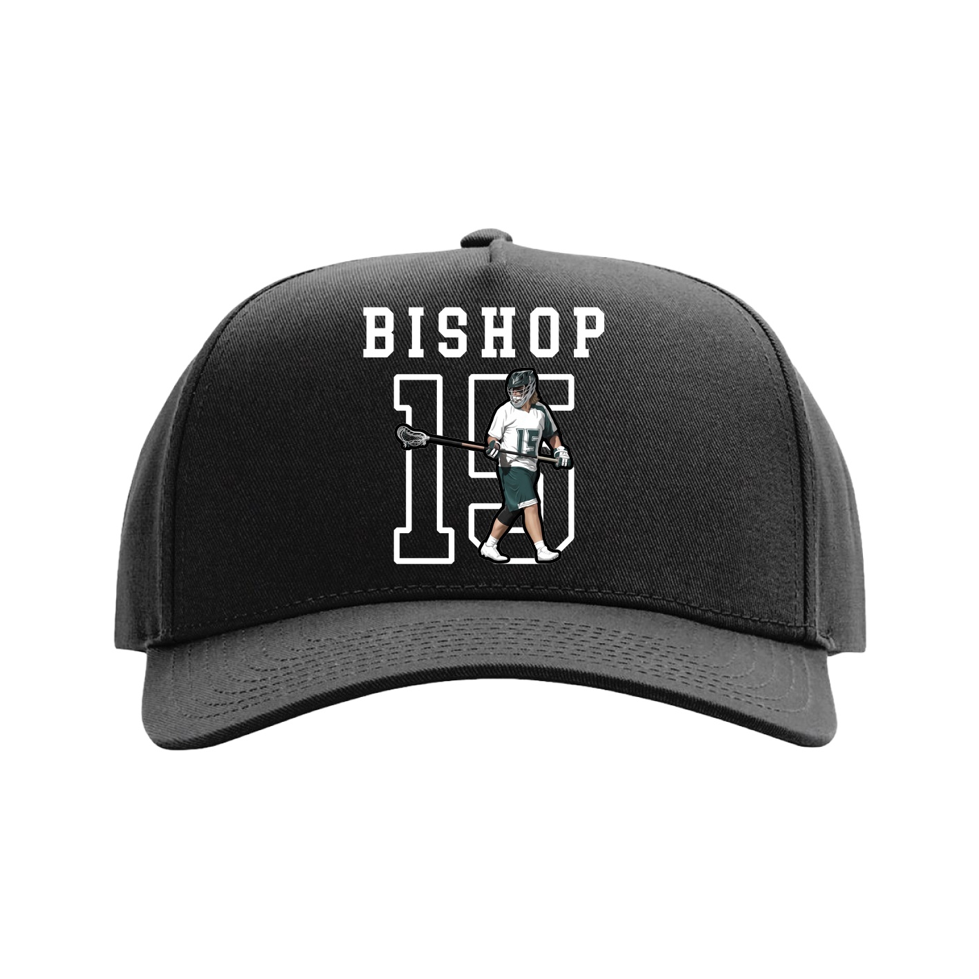 Full Fabric Five-Panel Champ Cap — Shirsey in Black