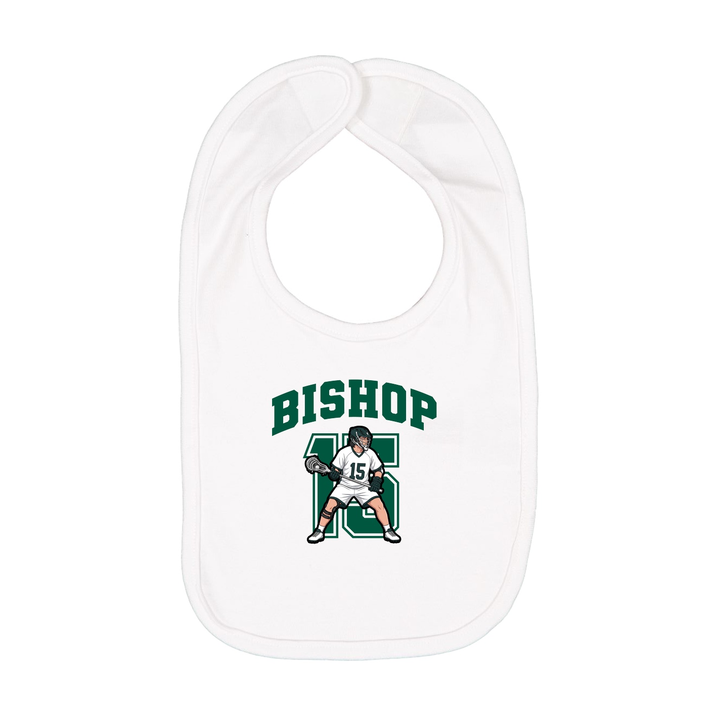 Infant Bib — Number in White