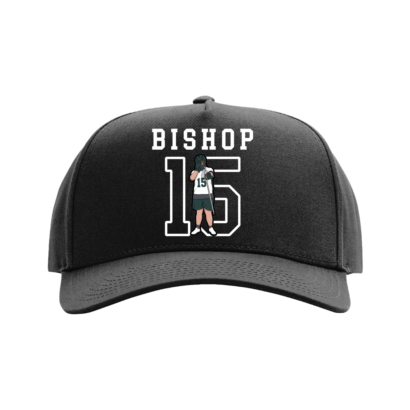 Full Fabric Five-Panel Champ Cap — Shirsey in Black