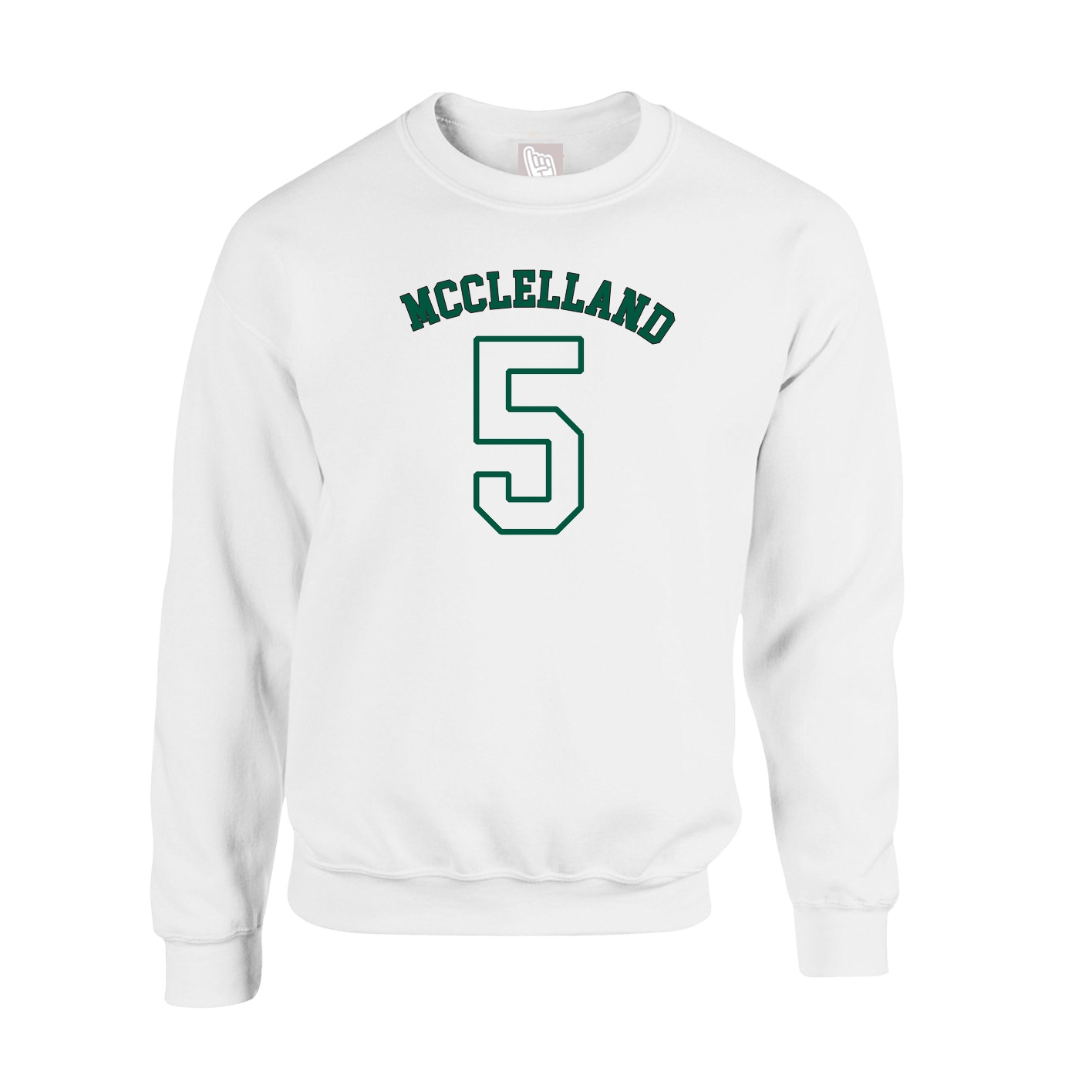 Fleece Crew — Shirsey Arch in White