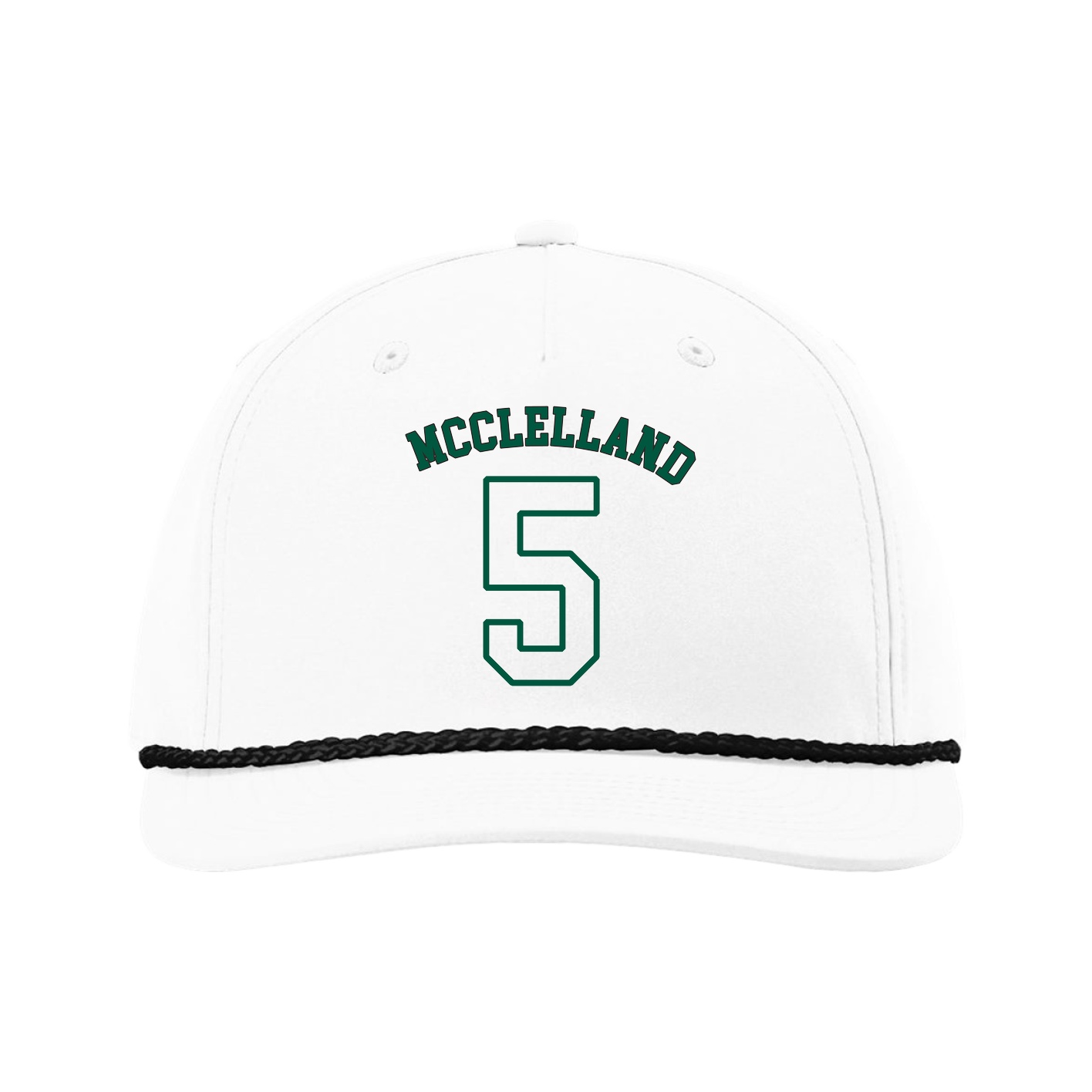 Five-Panel Classic Rope Cap — Shirsey Arch in White