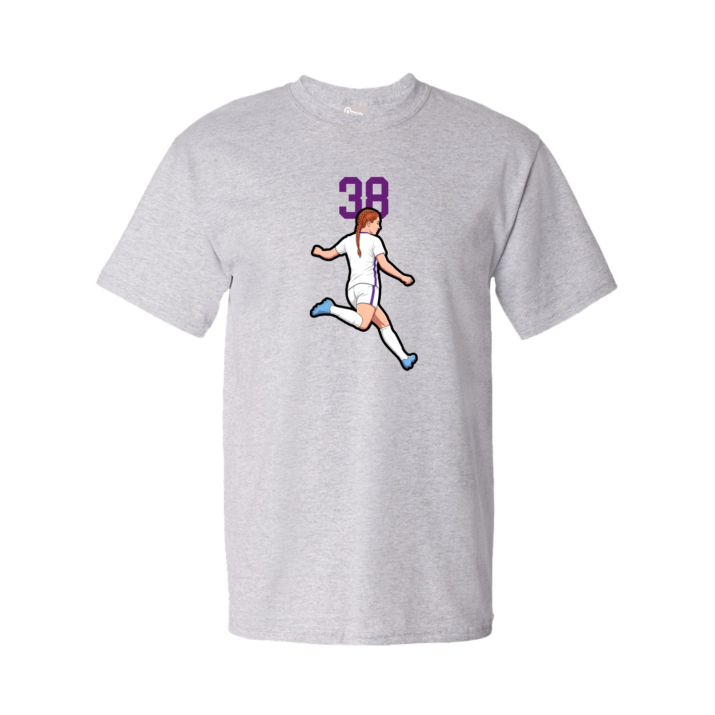 Youth Tee — Number Top in Grey