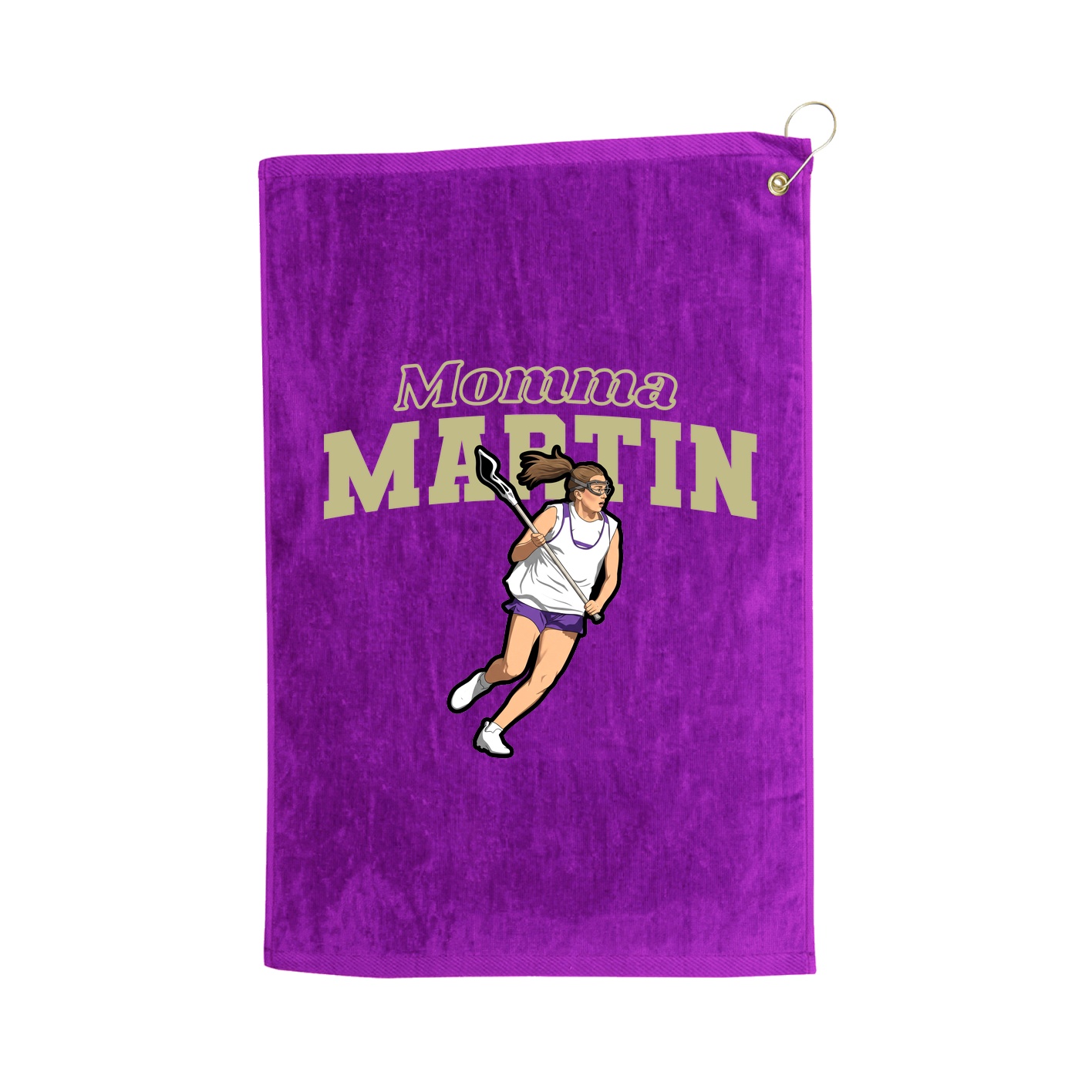 Golf Towel — Mothers Day Block in Purple