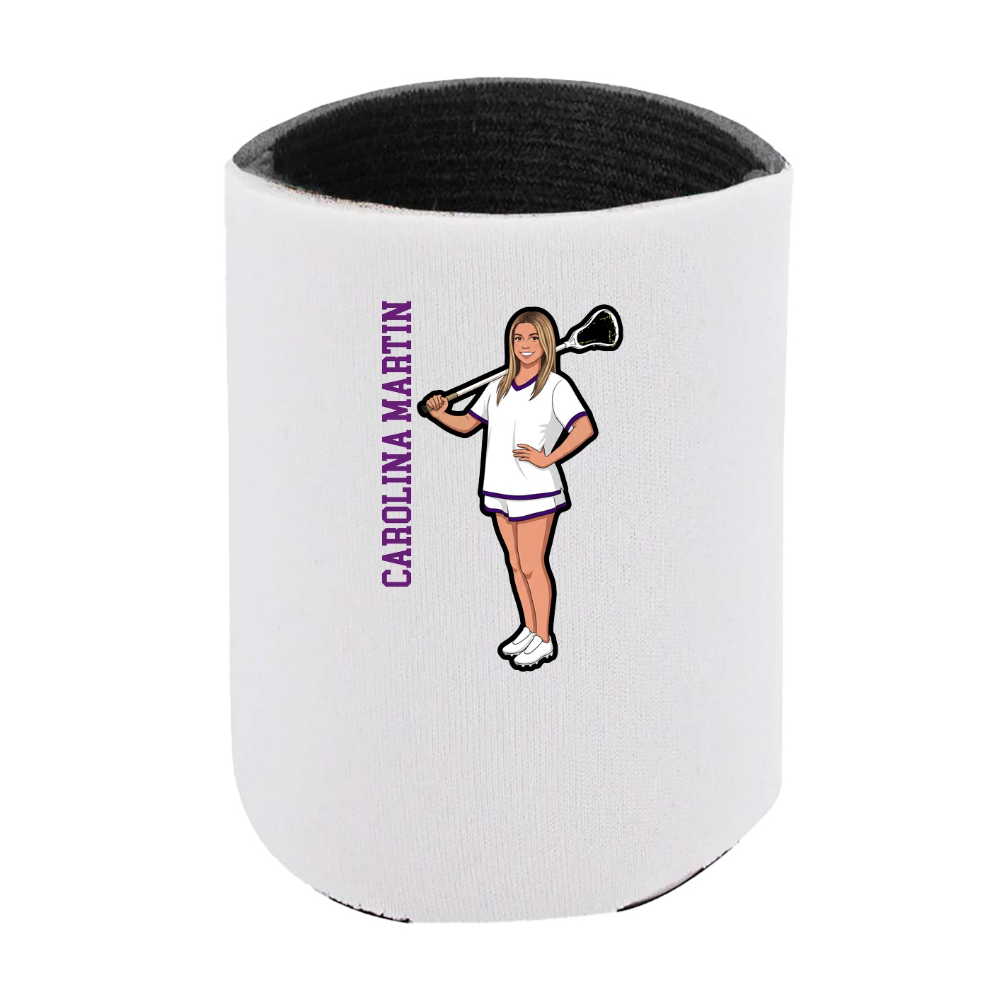 Can Holder — Name Vertical in White