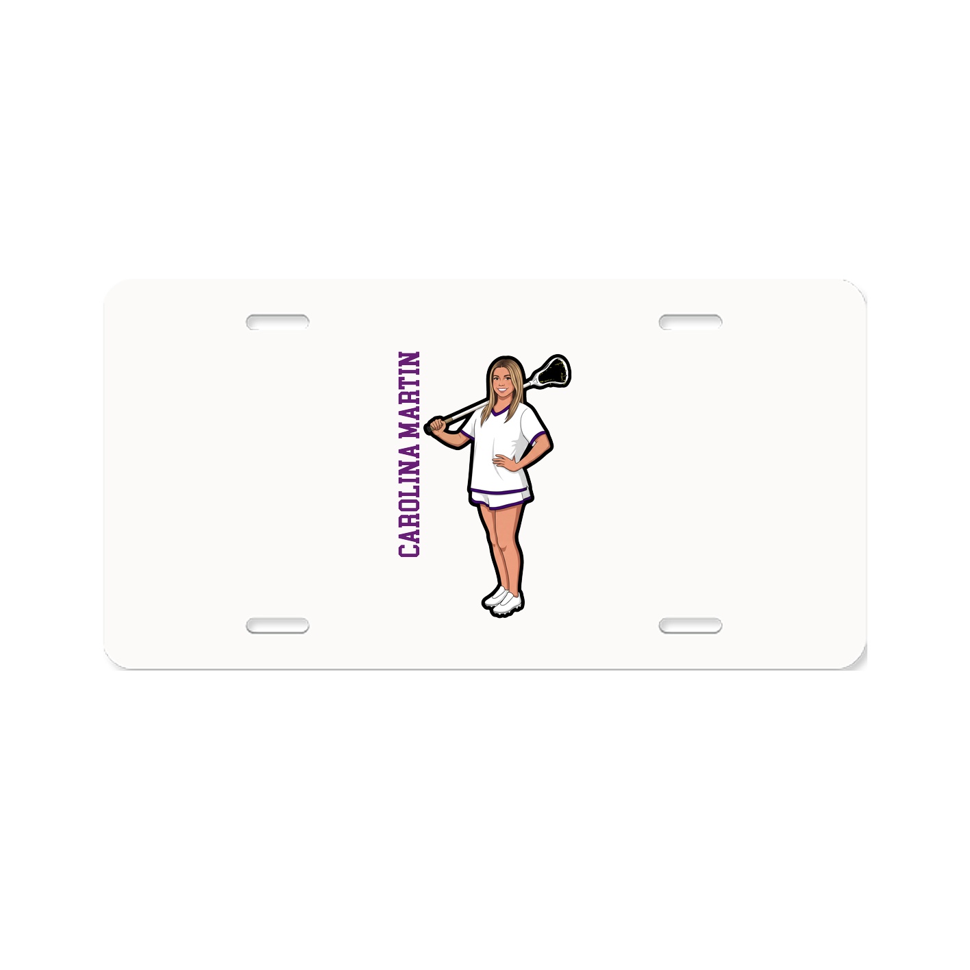 License Plate — Name Vertical in Classic