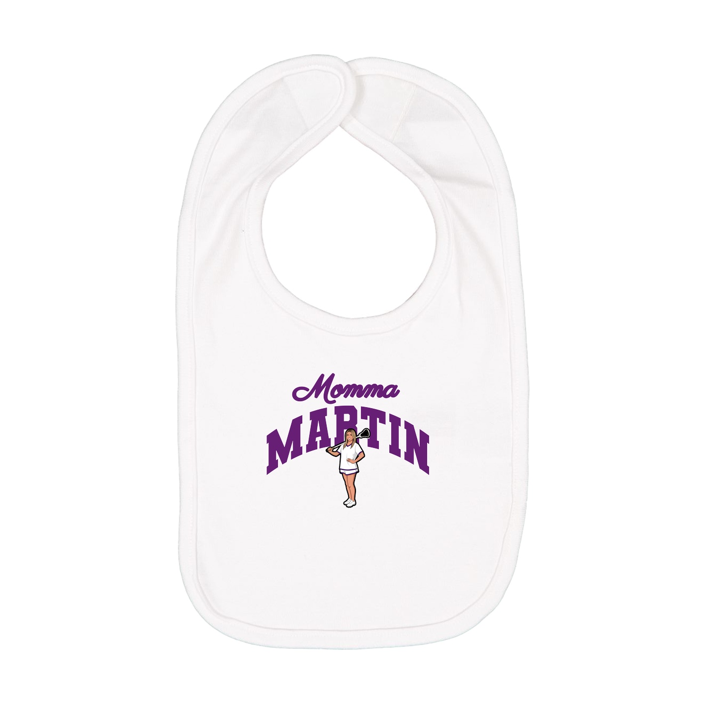 Infant Bib — Mothers Day Arch in White