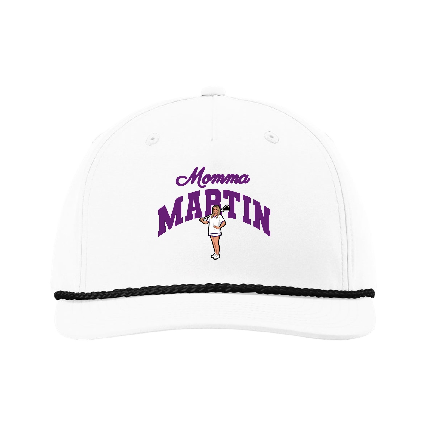 Five-Panel Classic Rope Cap — Mothers Day Arch in White
