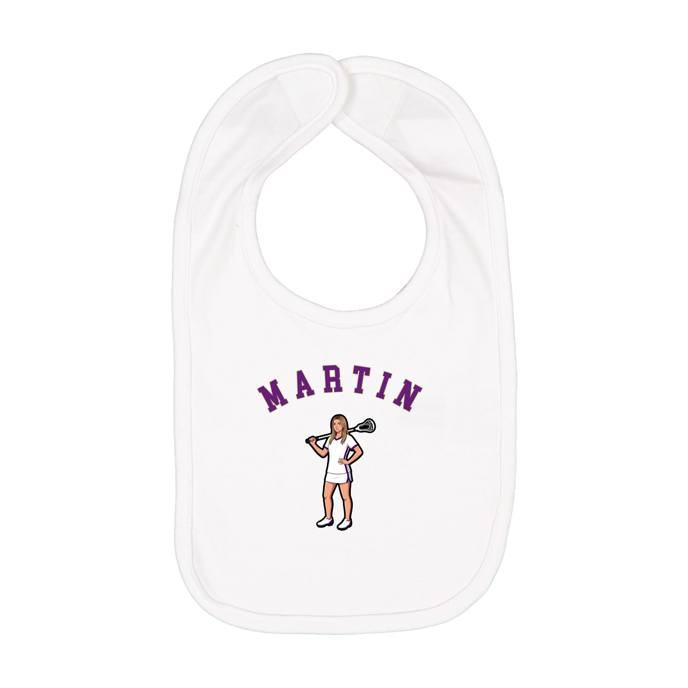 Infant Bib — Shirsey Arch in White