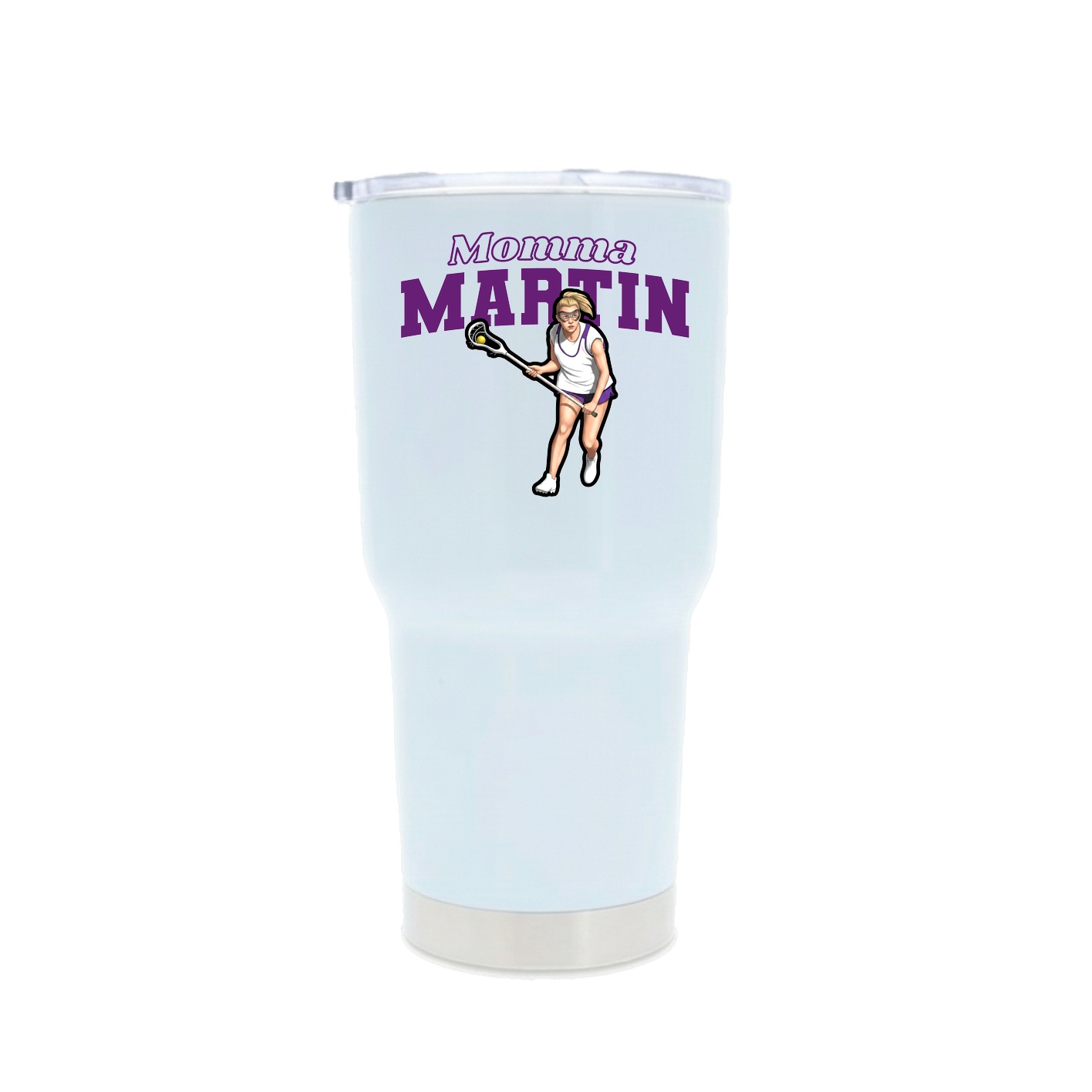 30oz Stainless Steel Tumbler — Mothers Day Block in White