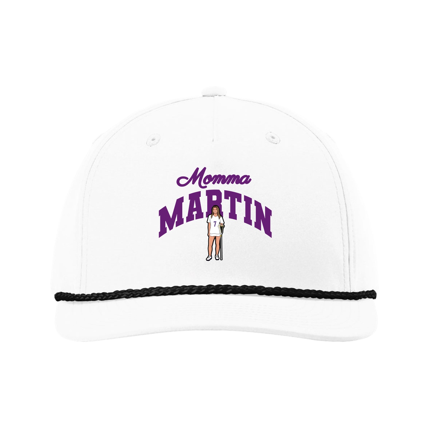 Five-Panel Classic Rope Cap — Mothers Day Arch in White