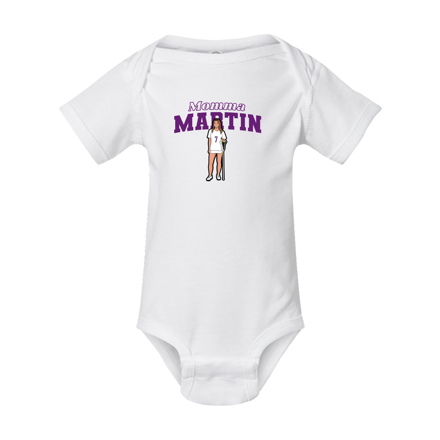 Baby Onesie — Mothers Day Block in White