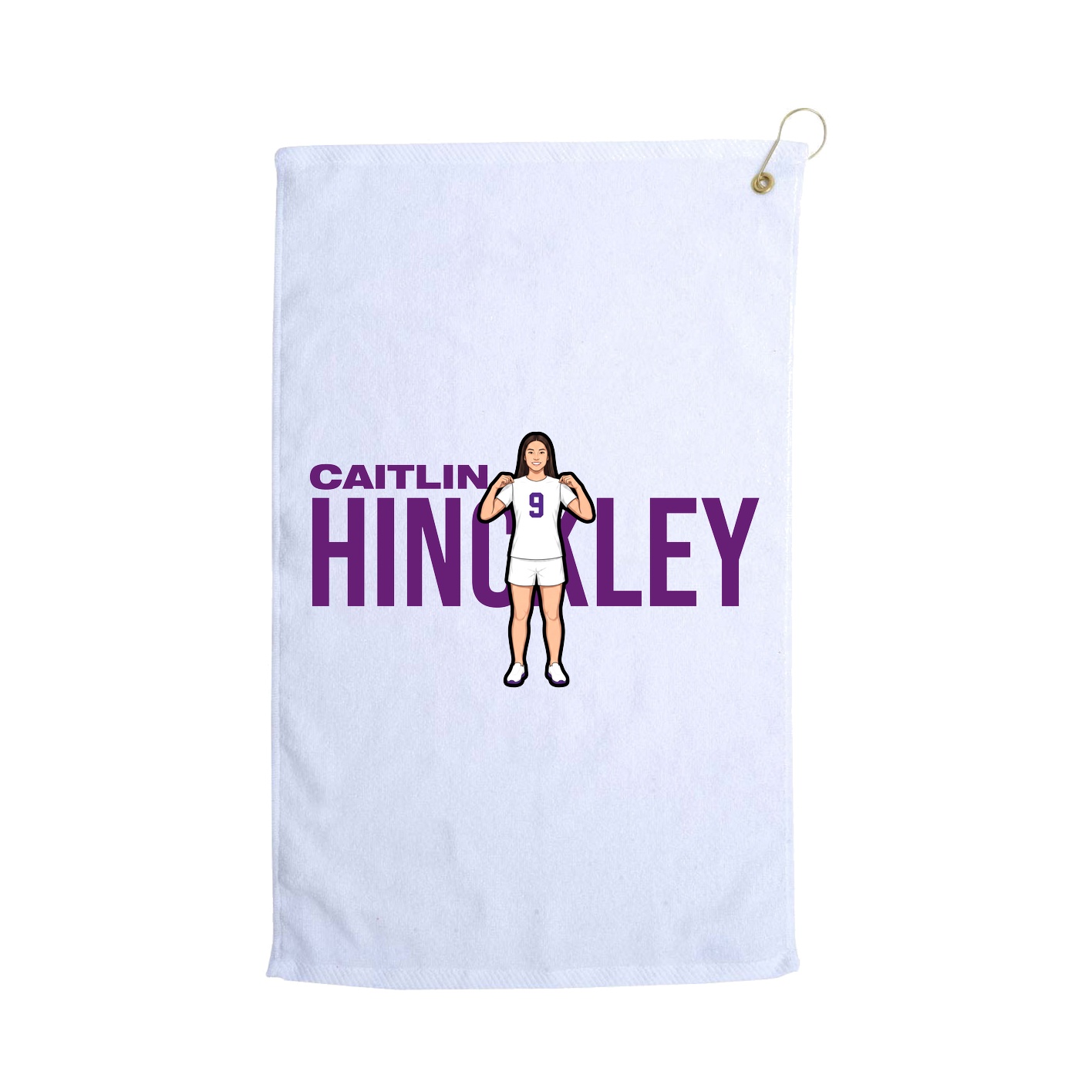 Golf Towel — Player Name in White