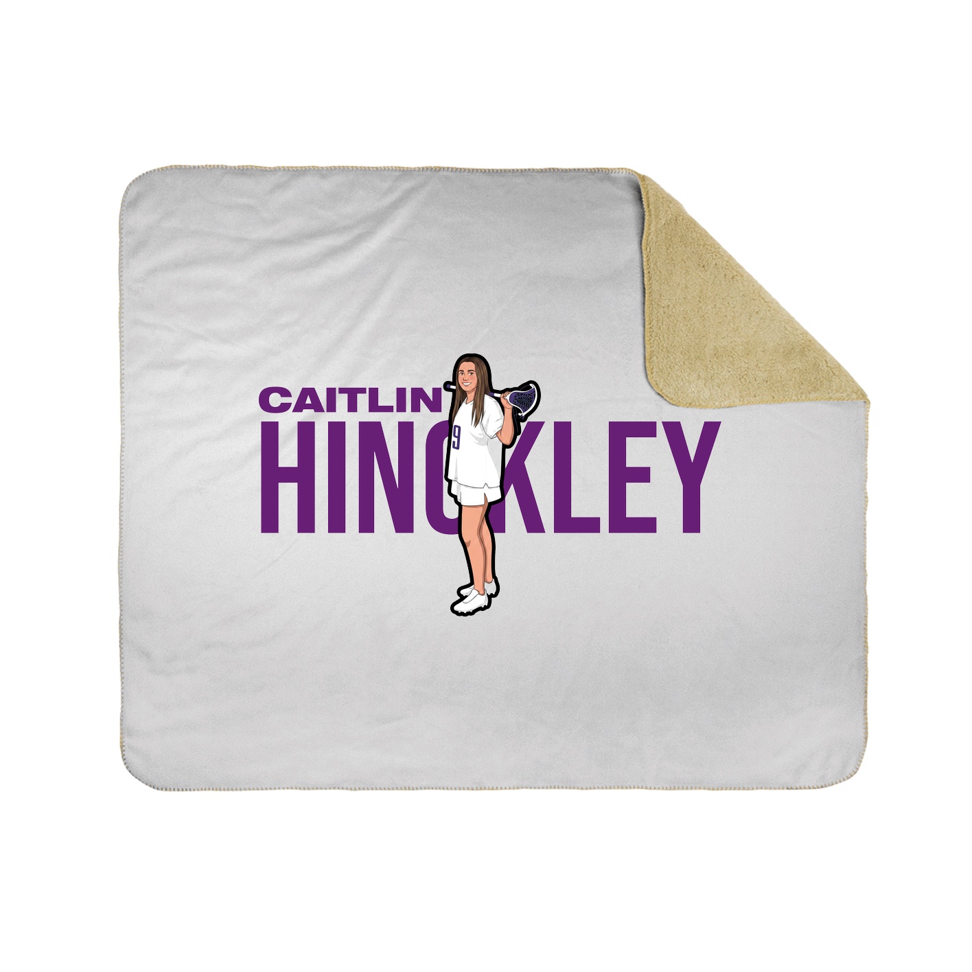 Throw Blanket — Player Name in White