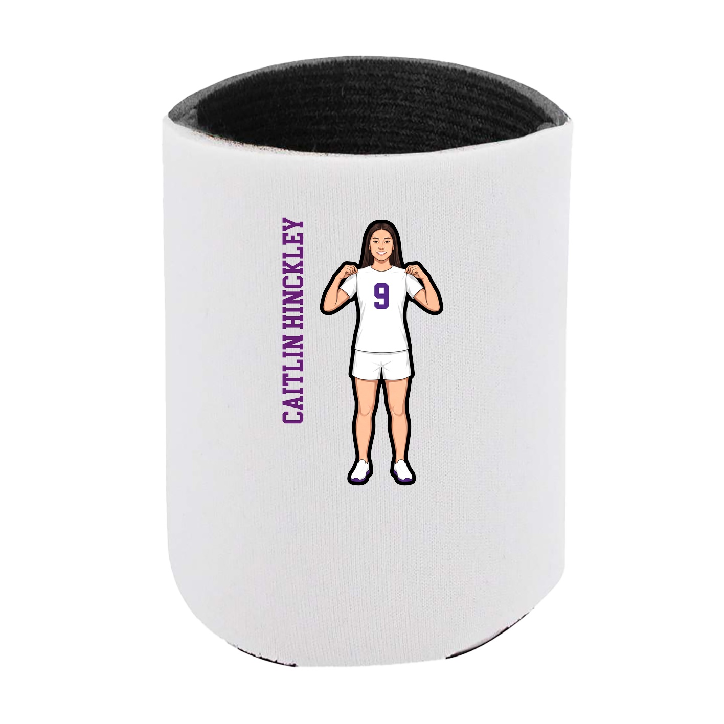 Can Holder — Name Vertical in White