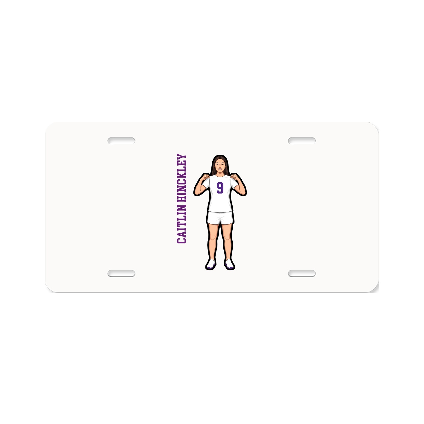 License Plate — Name Vertical in Classic