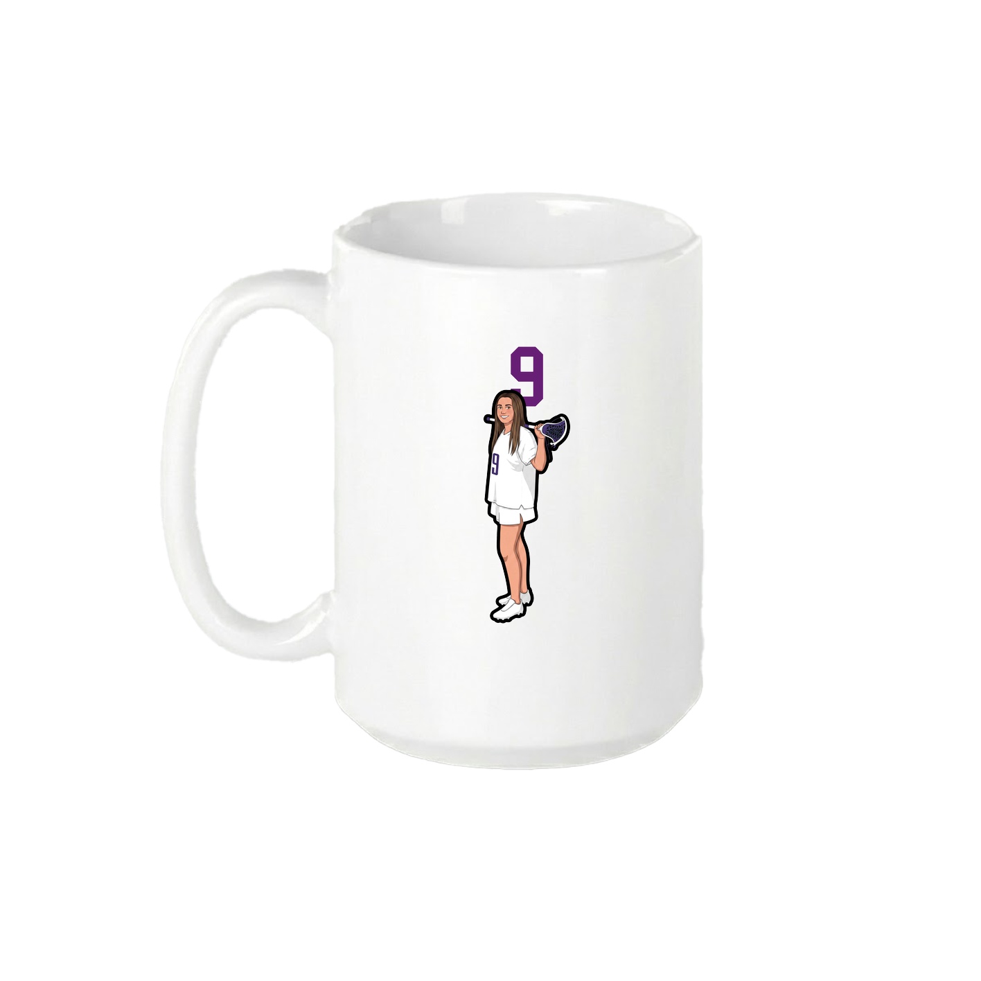 15oz Coffee Mug — Number Top in White